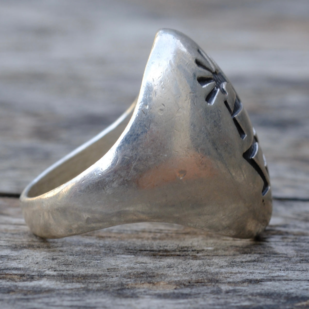 Vintage Sterling Silver Kokopelli Ring 9.75