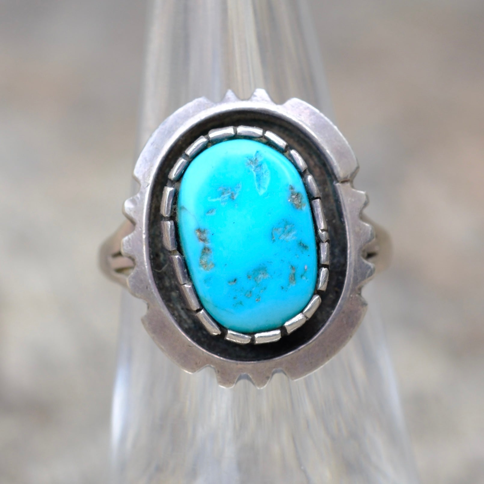 Vintage Sterling Turquoise Ring 6