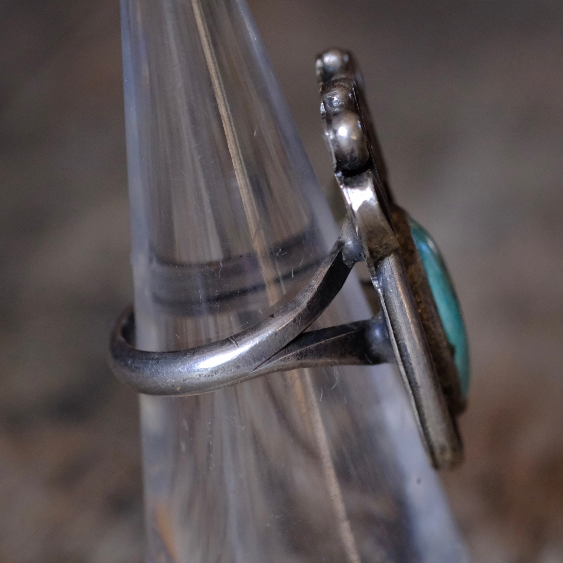 Vintage Sterling Turquoise Ring 5.5