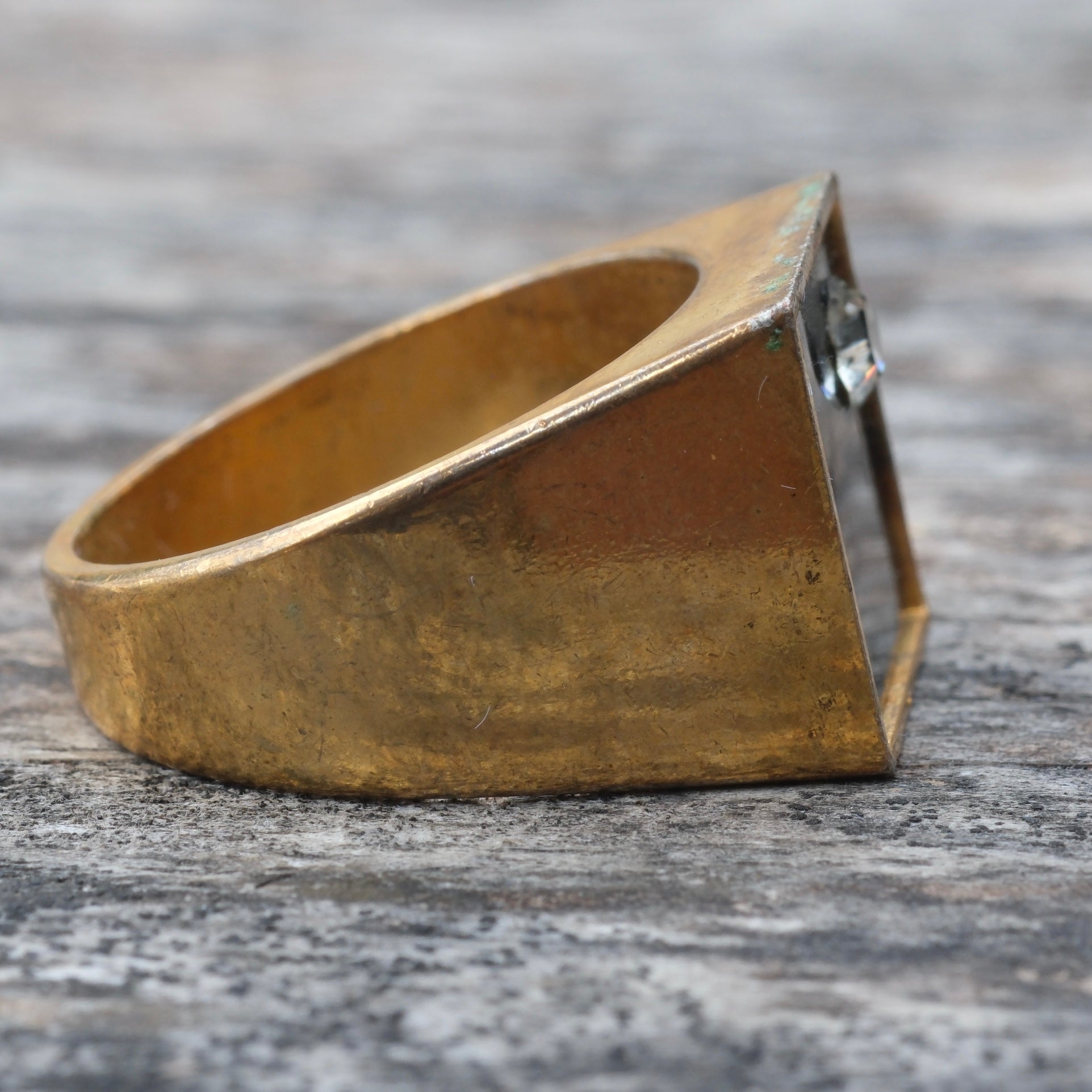 Vintage Gold Tone Signet Ring 11.25