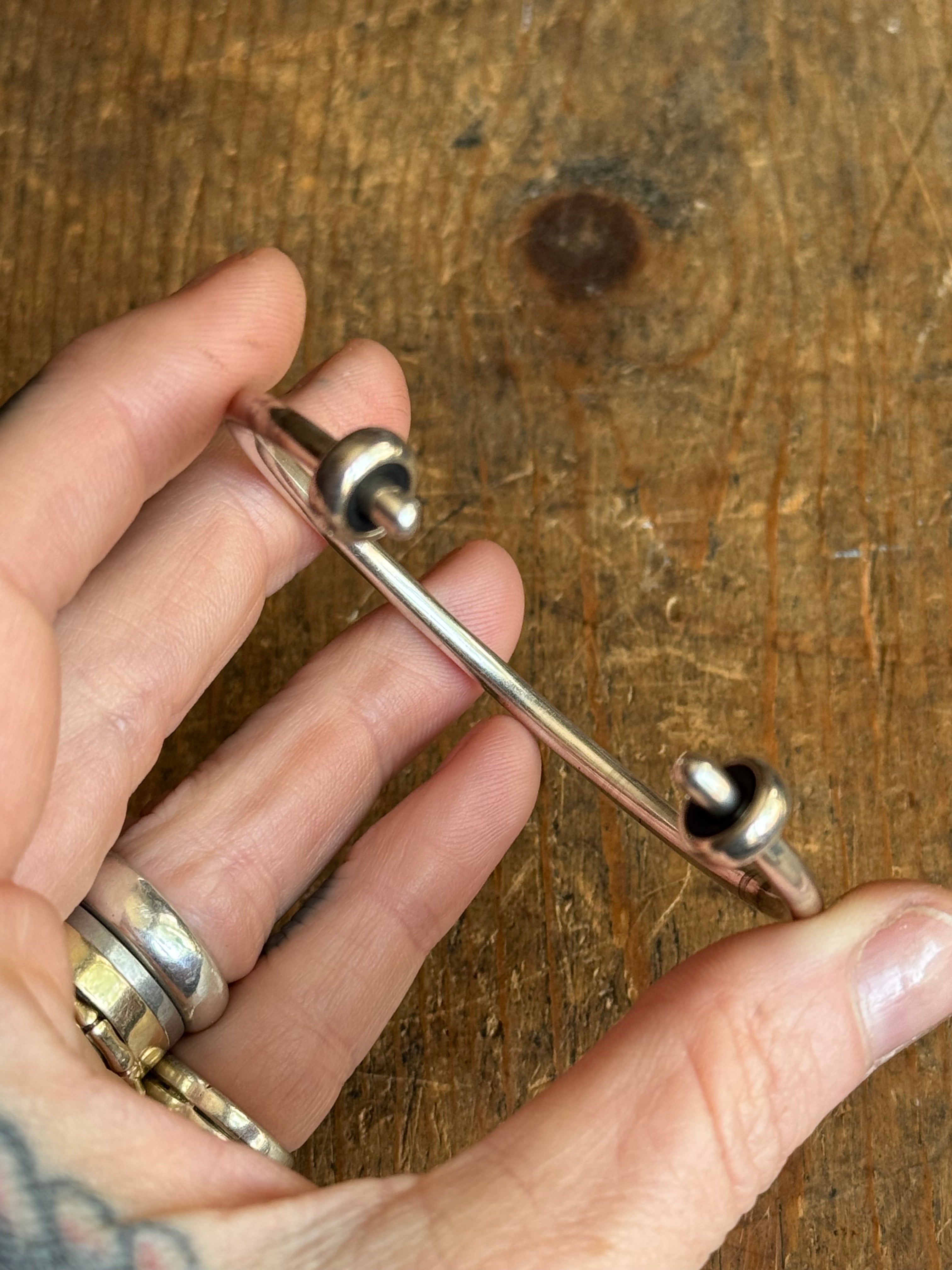Vintage Sterling Silver Modernist Cuff