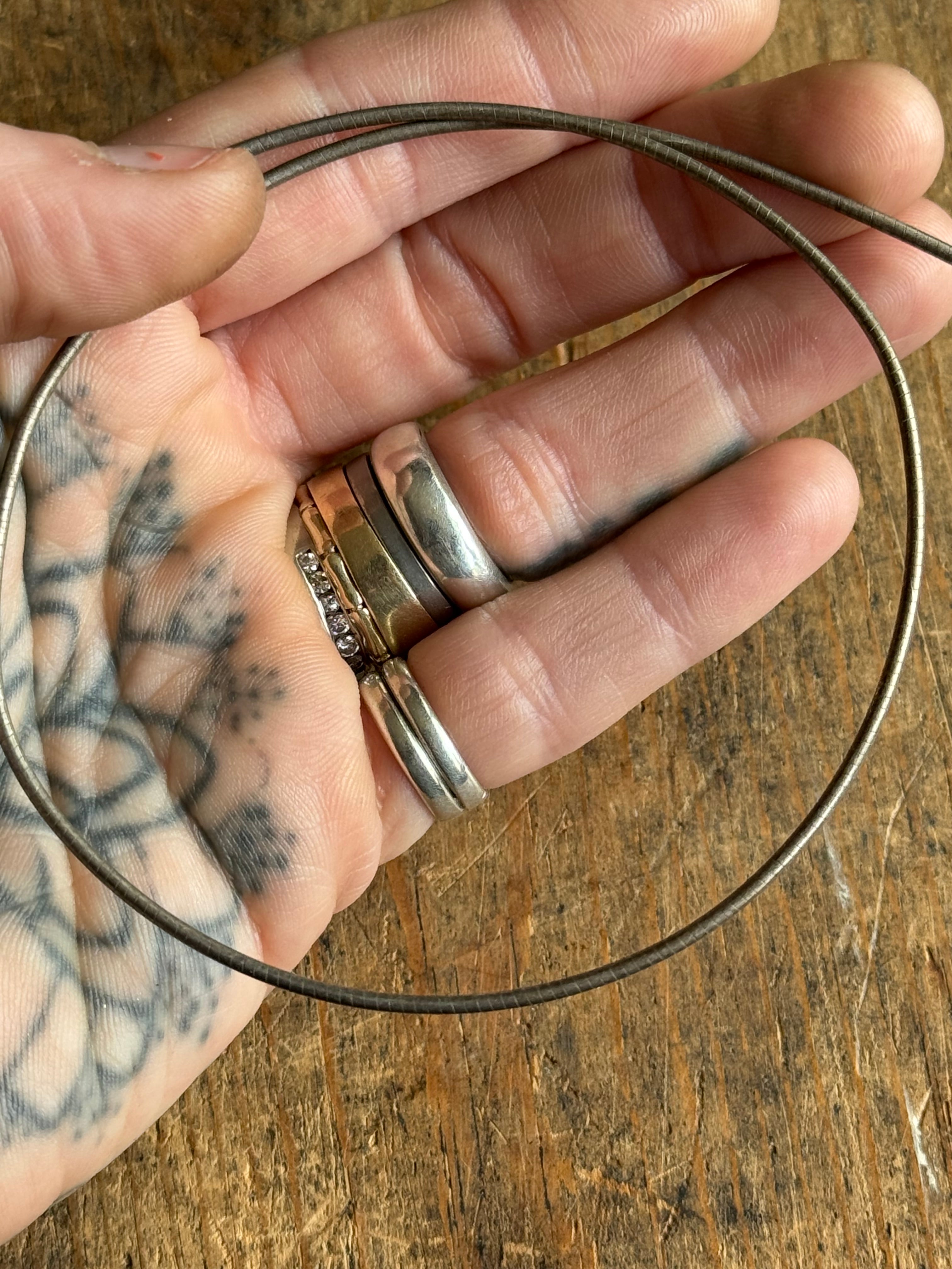 Vintage Sterling Silver 16” Snake Chain Collar