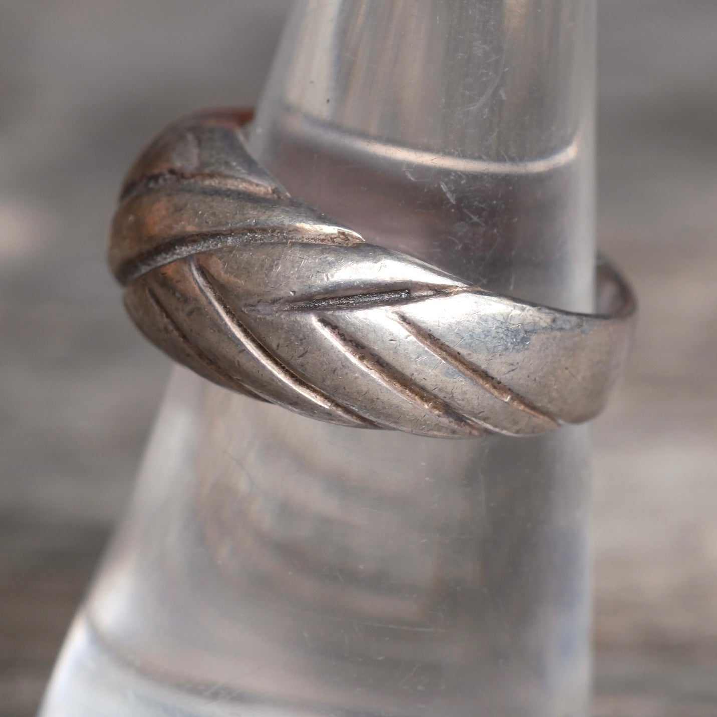Vintage Sterling Silver Engraved Band Ring 7.25