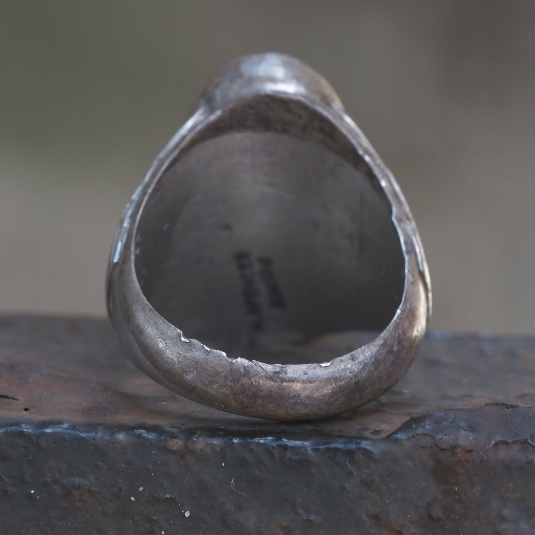 Vintage Sterling Turquoise Navajo Ring 11.25