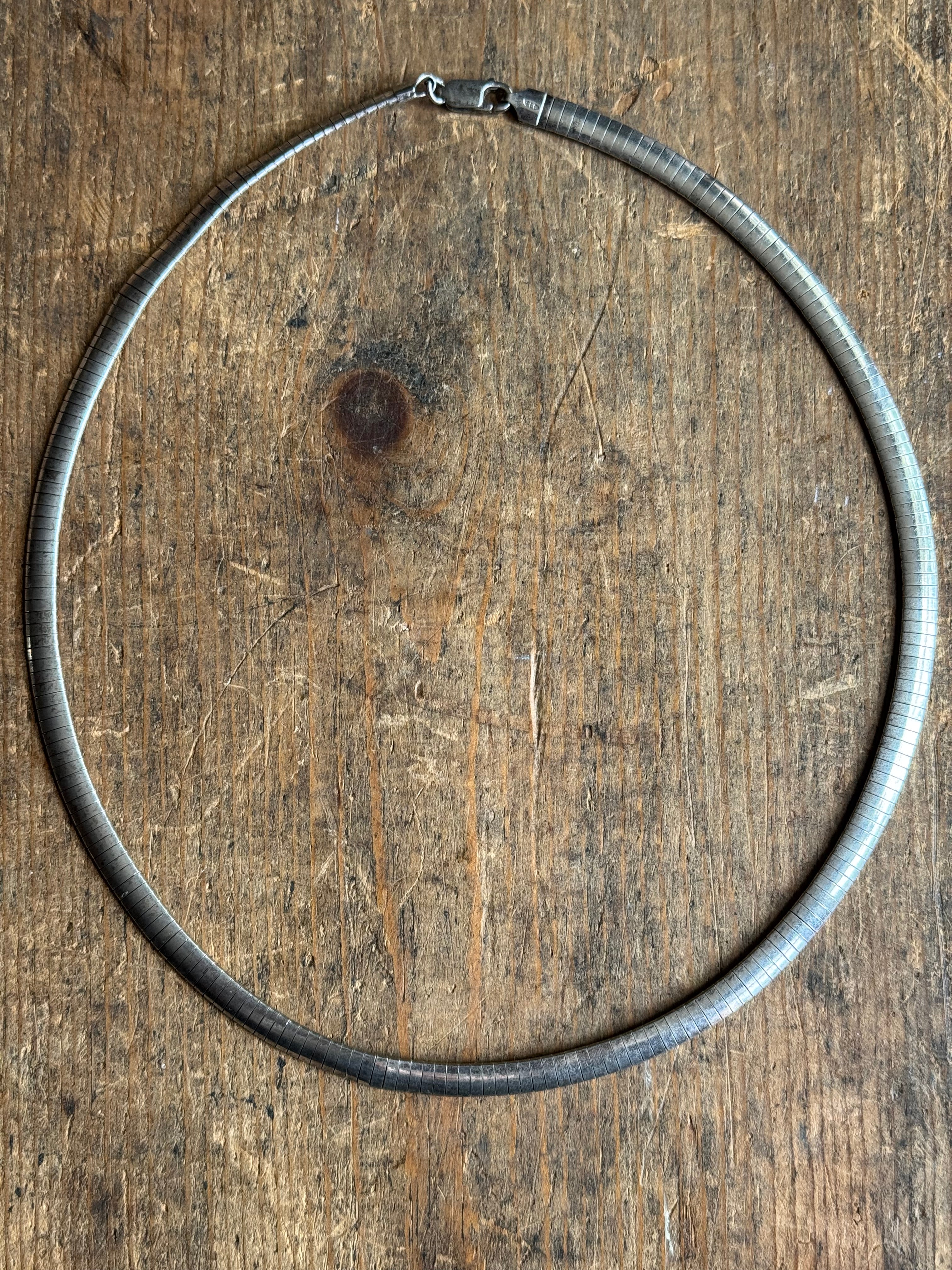 Vintage Sterling Silver 18” Snake Chain Collar