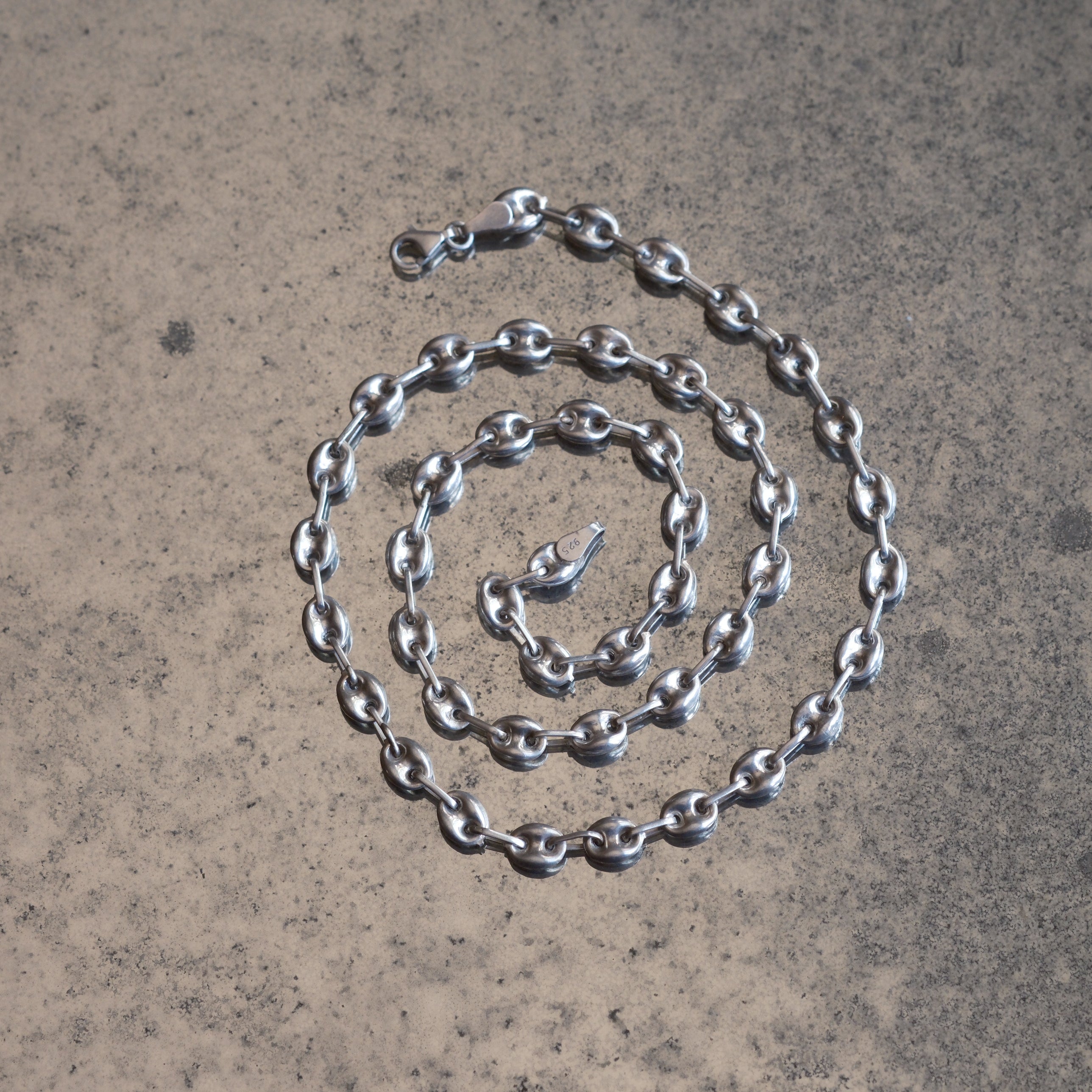 Vintage Sterling Mariner Chain Necklace 20"