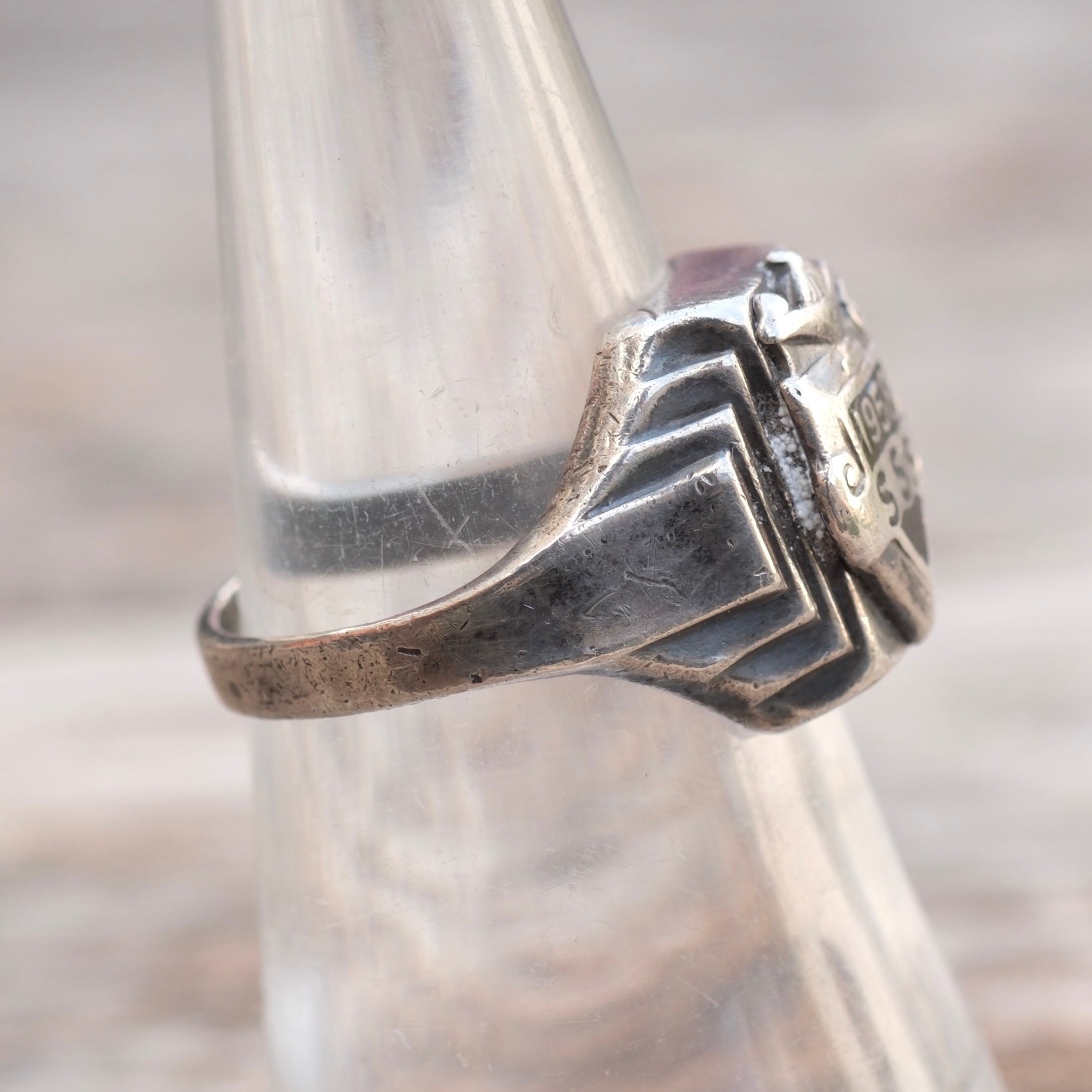 Vintage Sterling 1959 Class Signet Ring 6.75