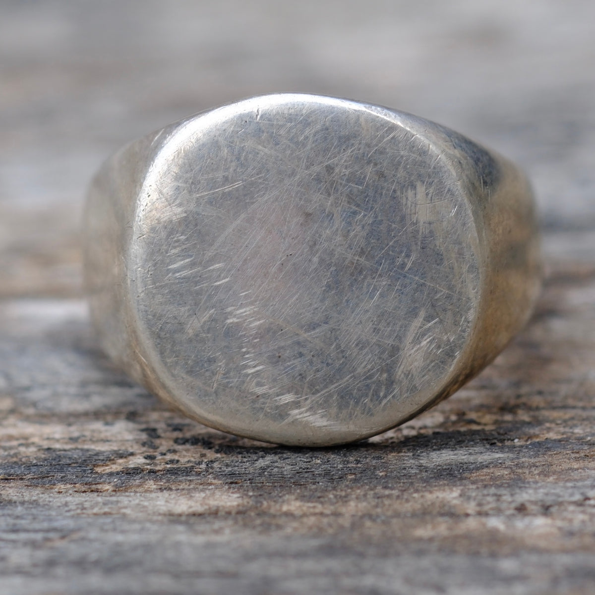 Vintage Sterling Silver Signet Ring 6.5