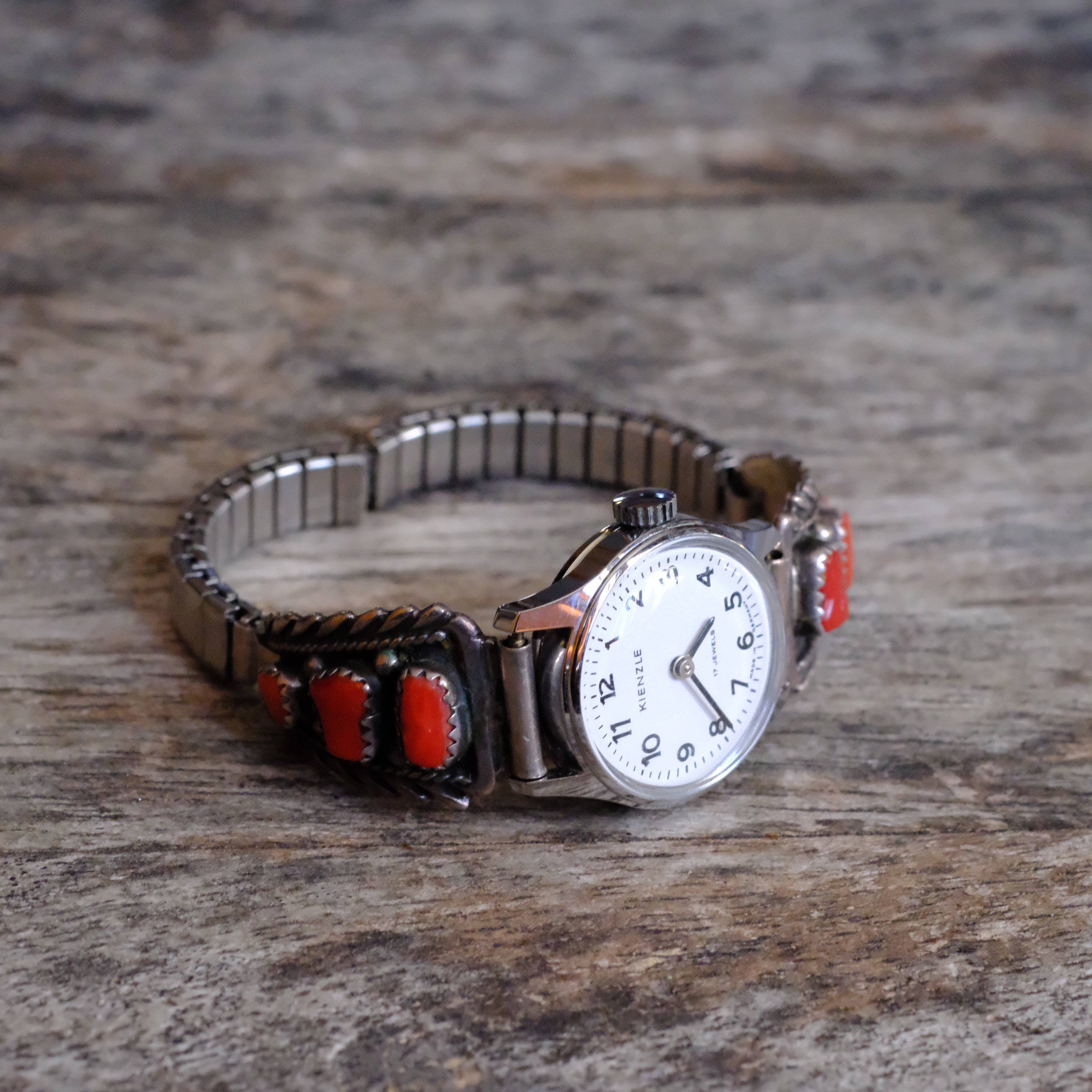 Vintage Sterling Coral Ladies Watch