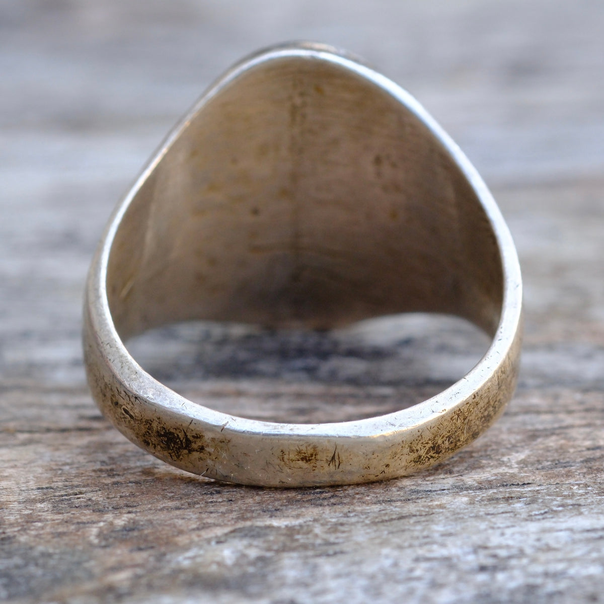 Vintage Sterling Stamped Shadowbox Ring 11