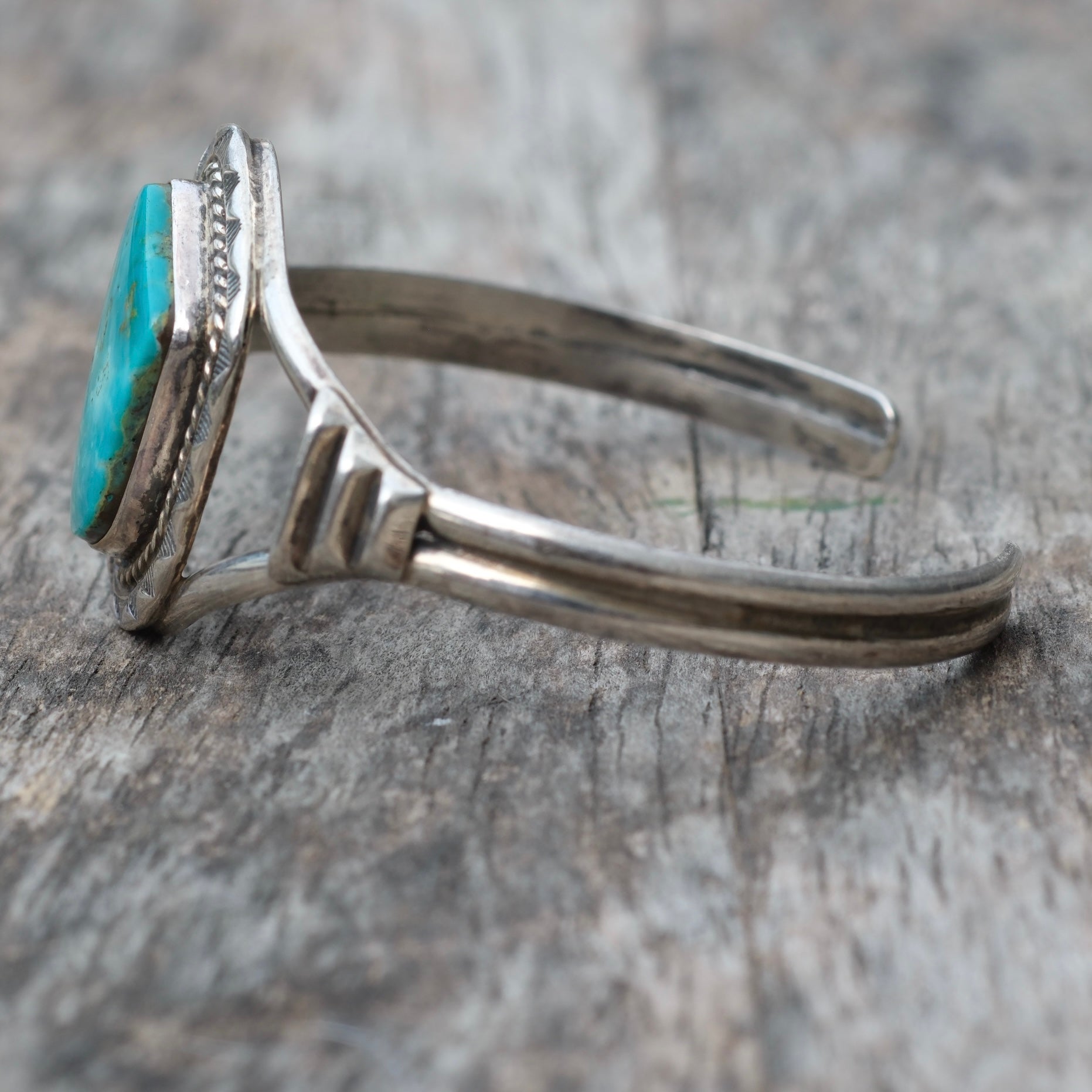Vintage Sterling Turquoise Cuff Bracelet