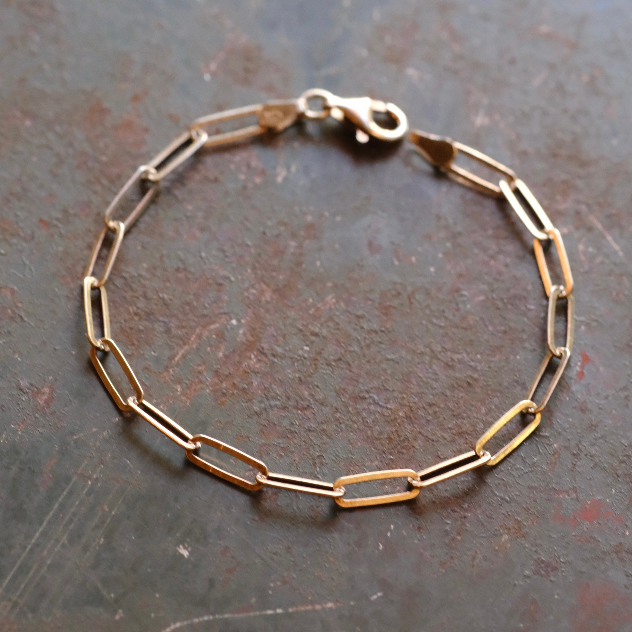 Vintage Sterling Paperclip Chain Bracelet