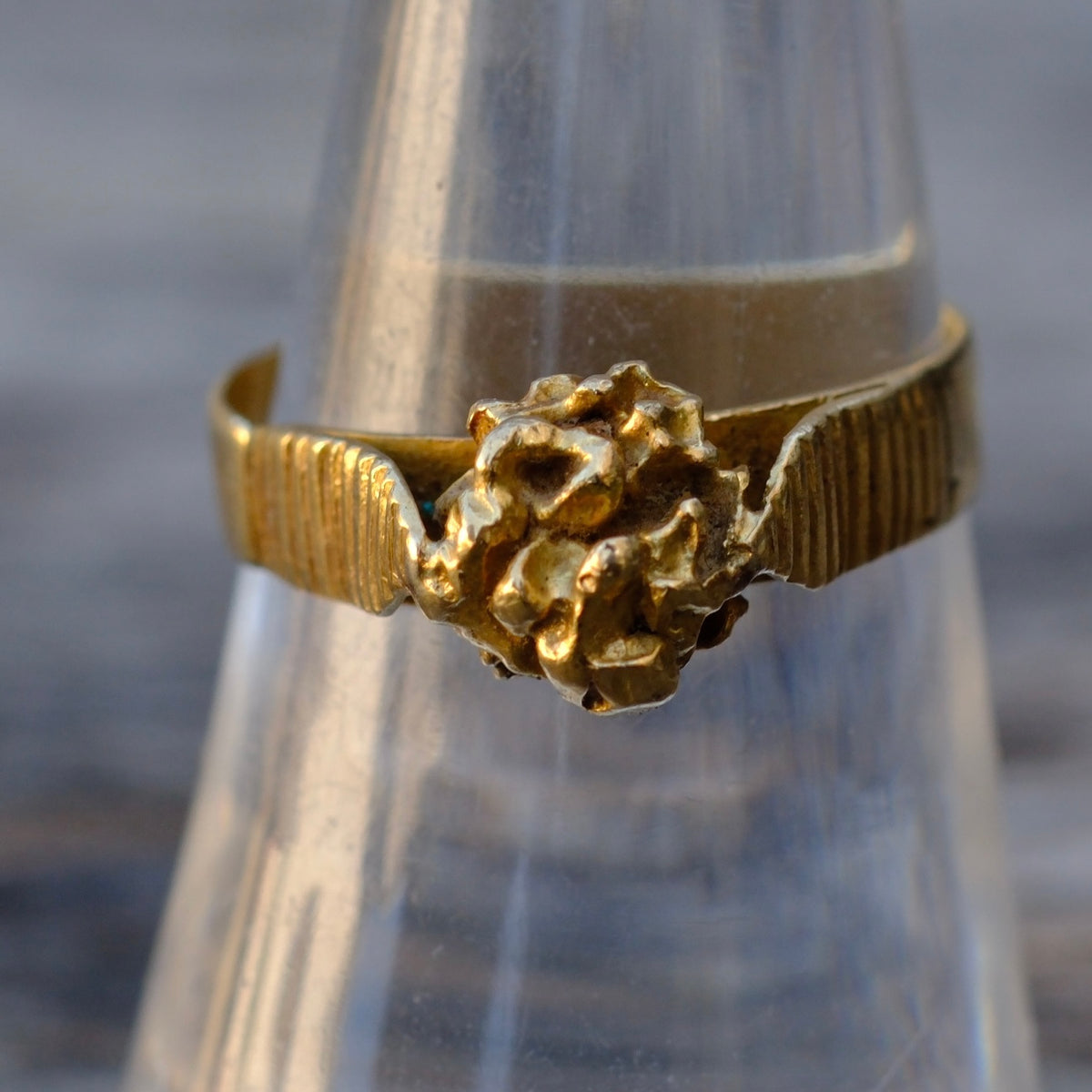 Vintage 14K Gold Nugget Ring 8