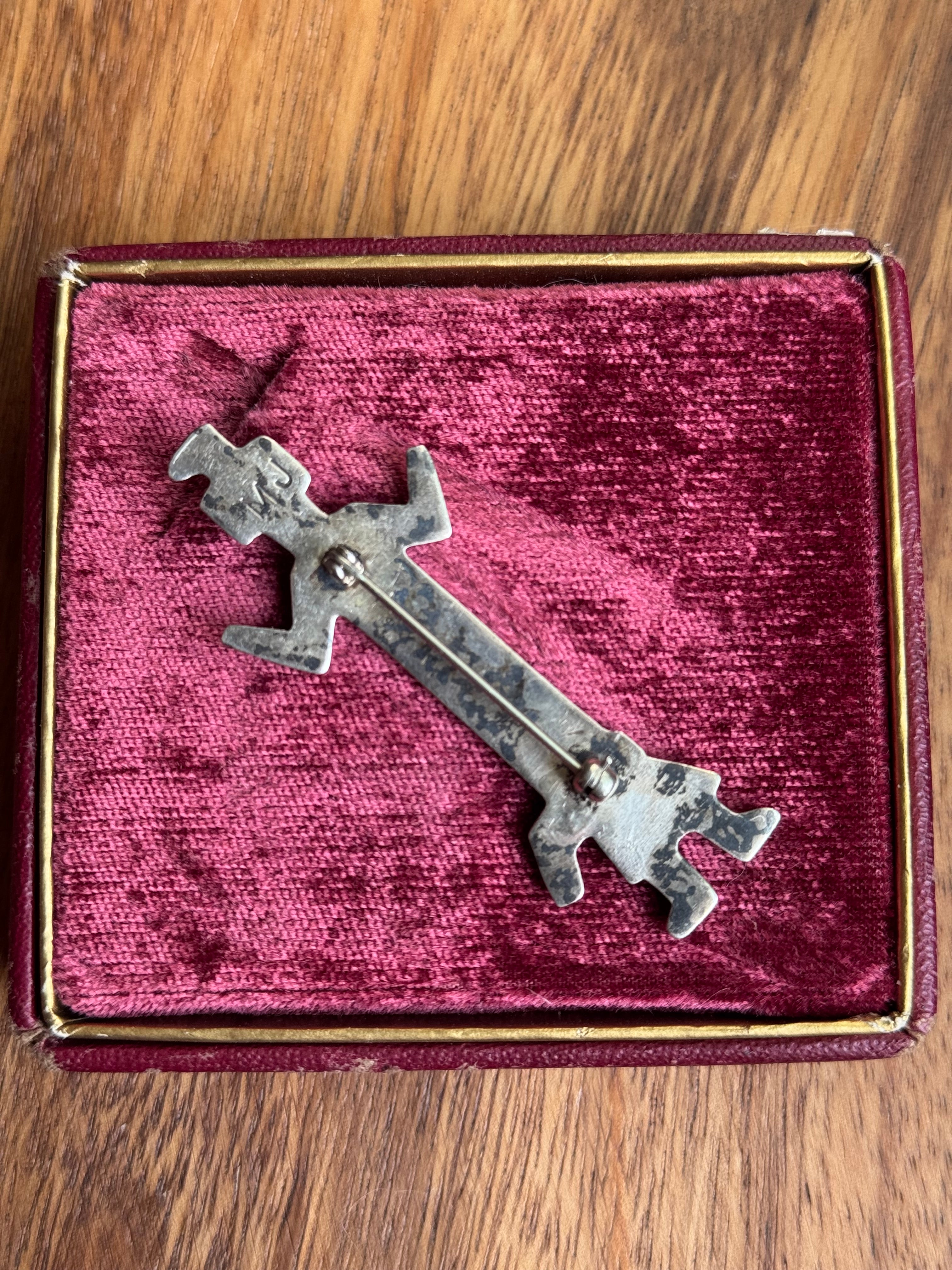 OLD Vintage Sterling Silver Kachina Pin