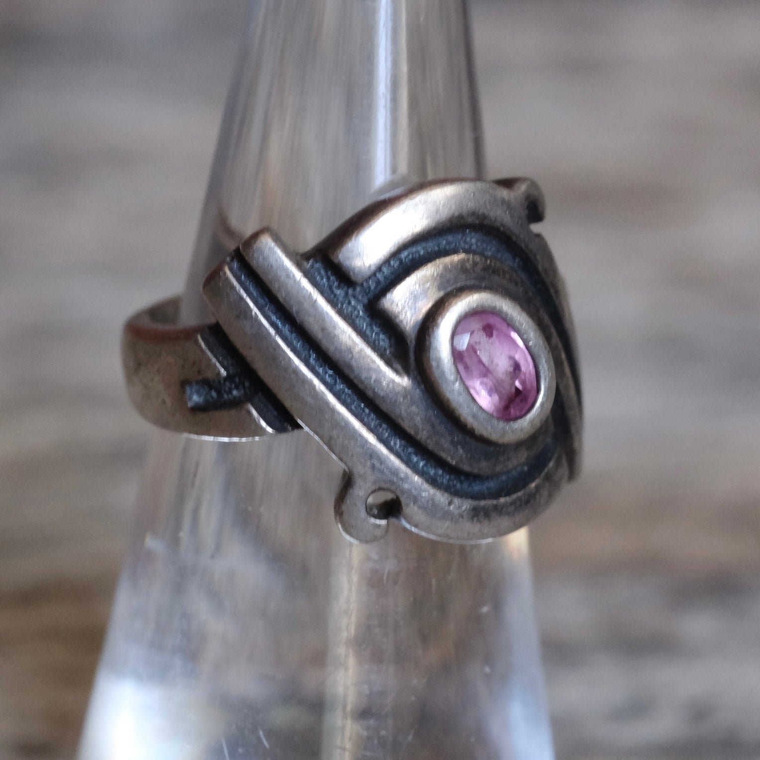 Vintage Sterling Ameythst Ring 5