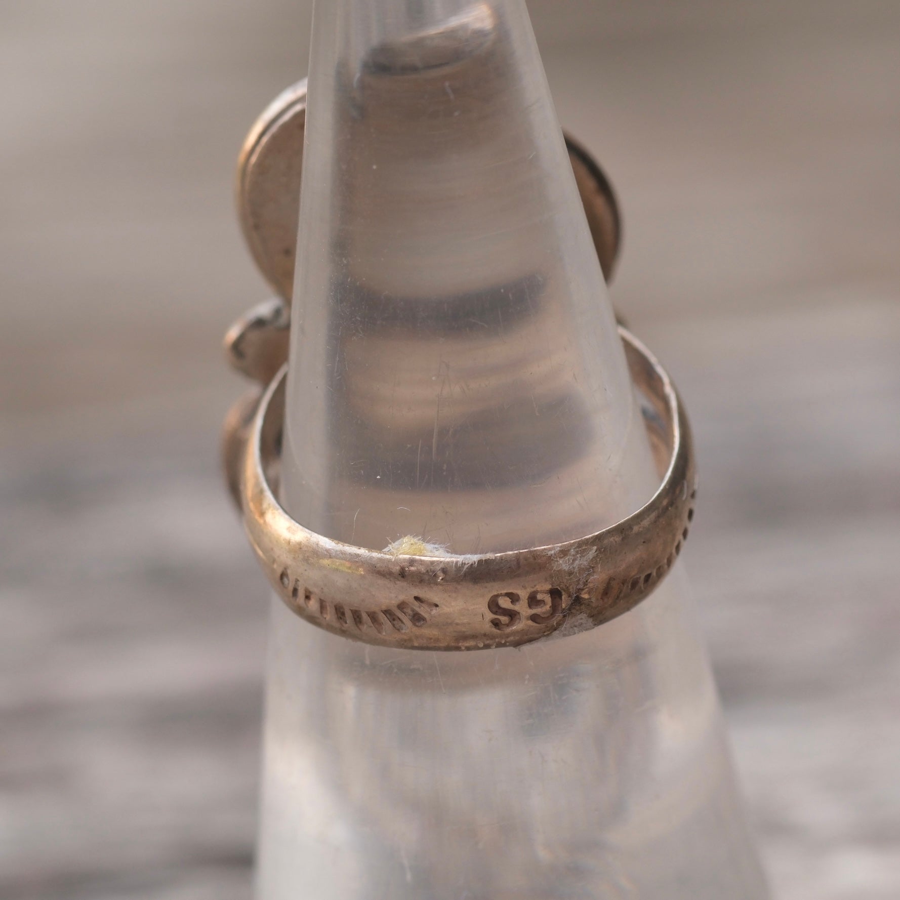 Vintage Sterling Mother Of Pearl Ring 5