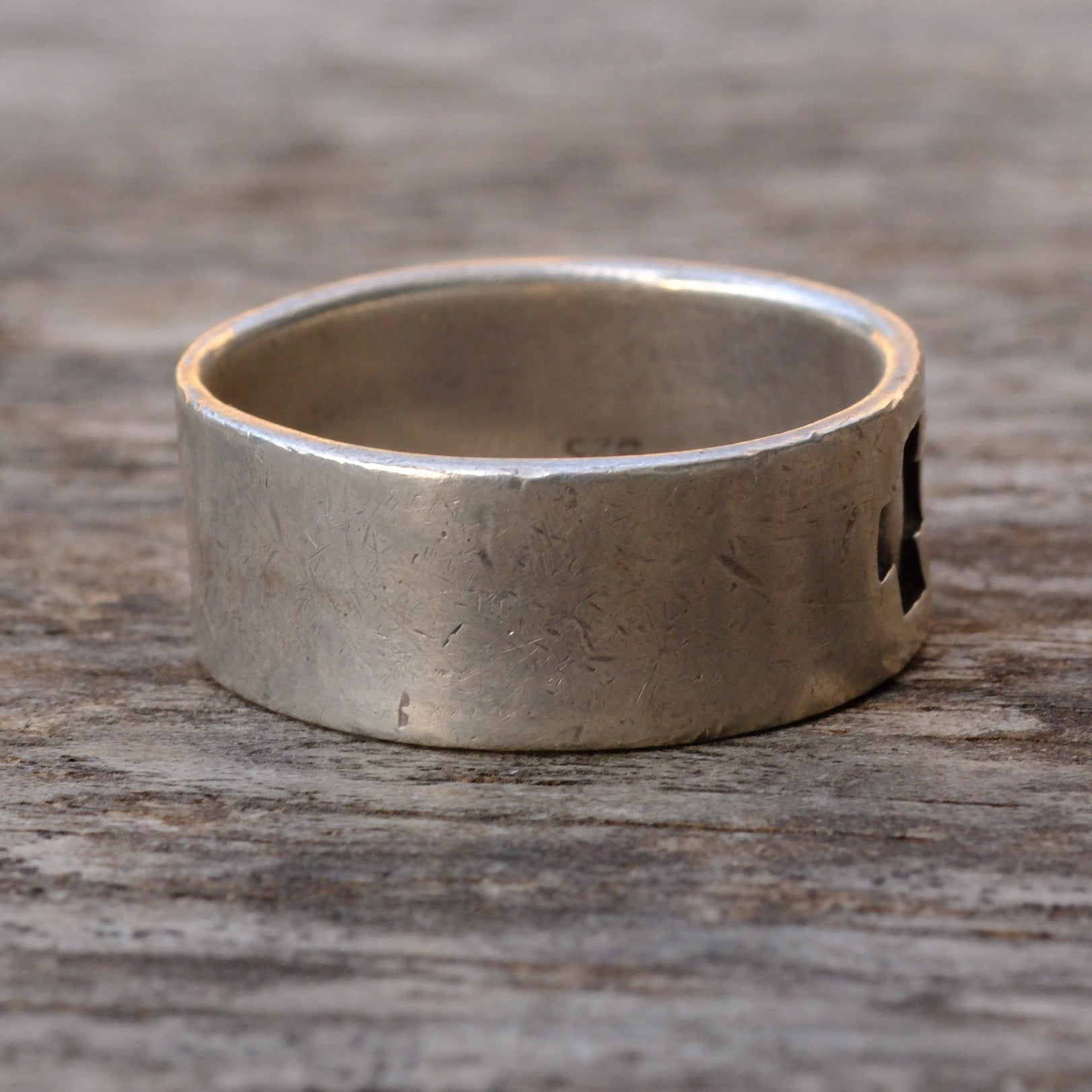 Vintage Sterling Silver Cross Band Ring 9.75