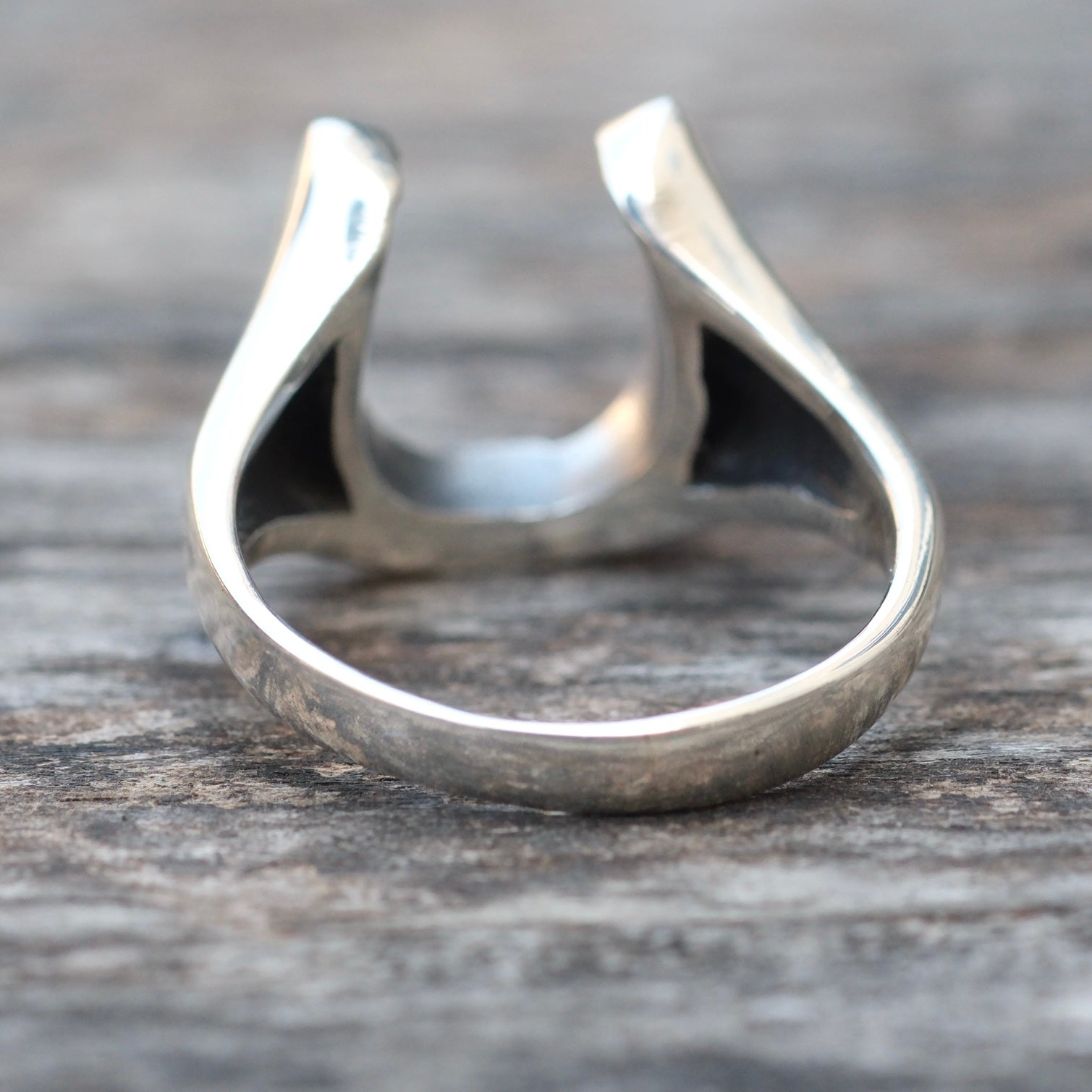 Vintage Sterling Silver Lucky Horseshoe Ring 8.25
