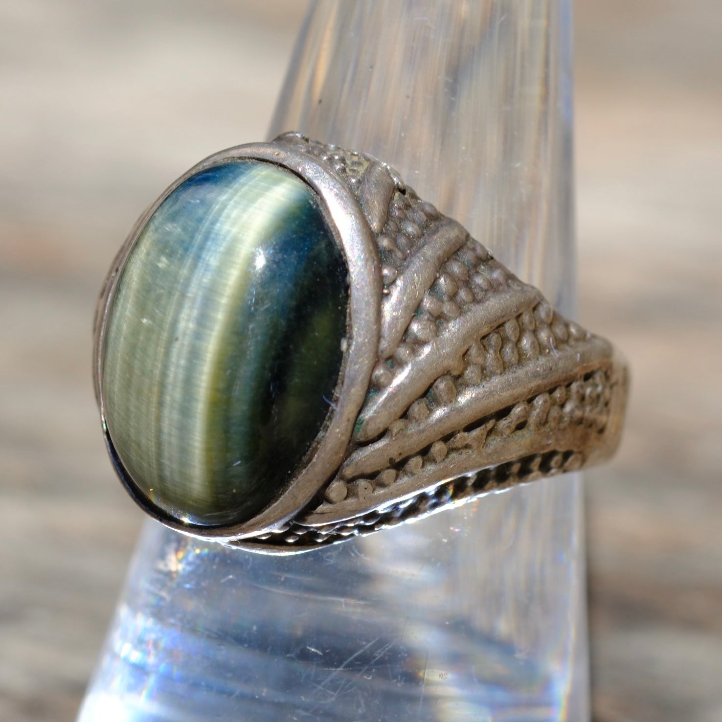 Vintage Sterling Tigers Eye Ring 7.25