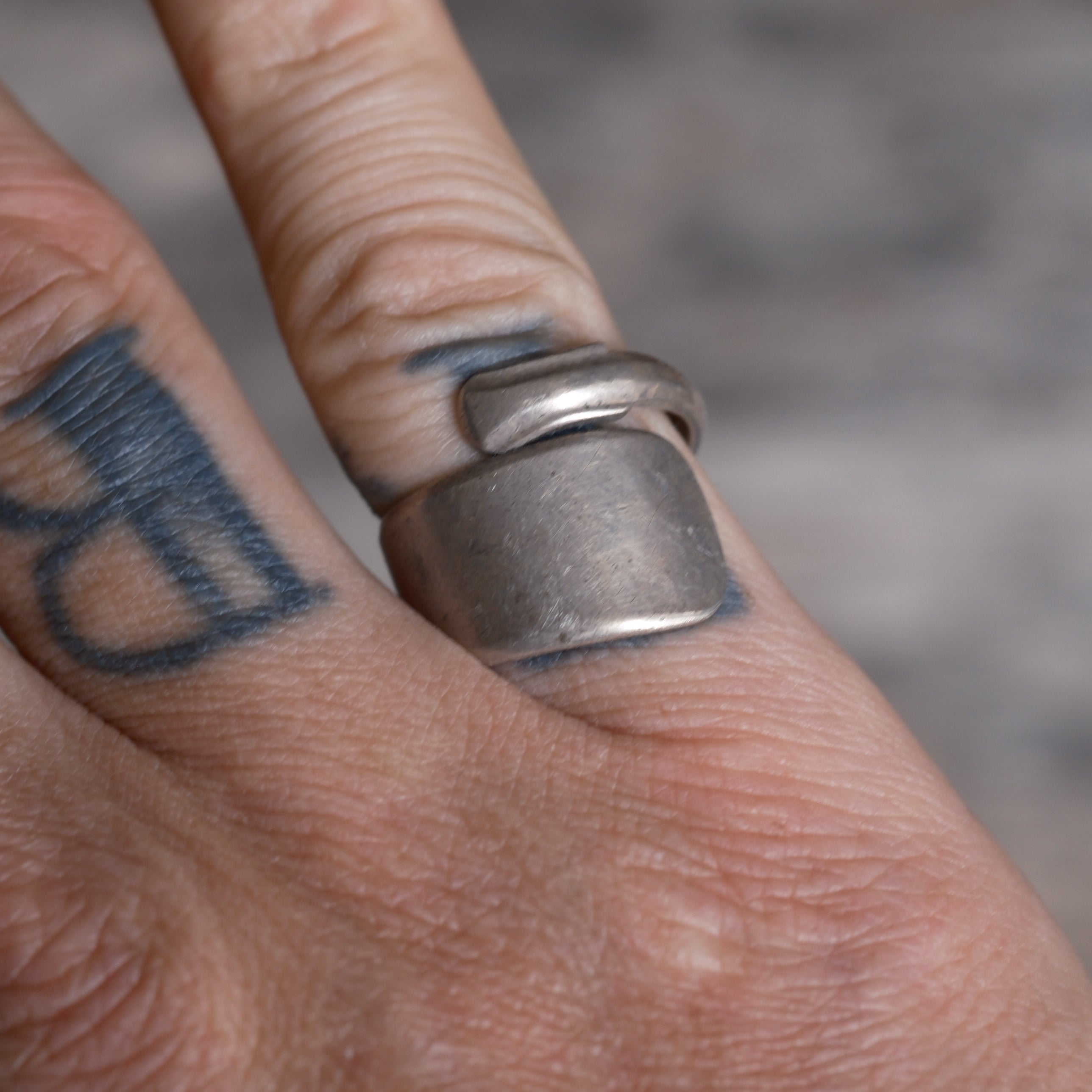 Vintage Sterling Silver Spoon Ring 5.5