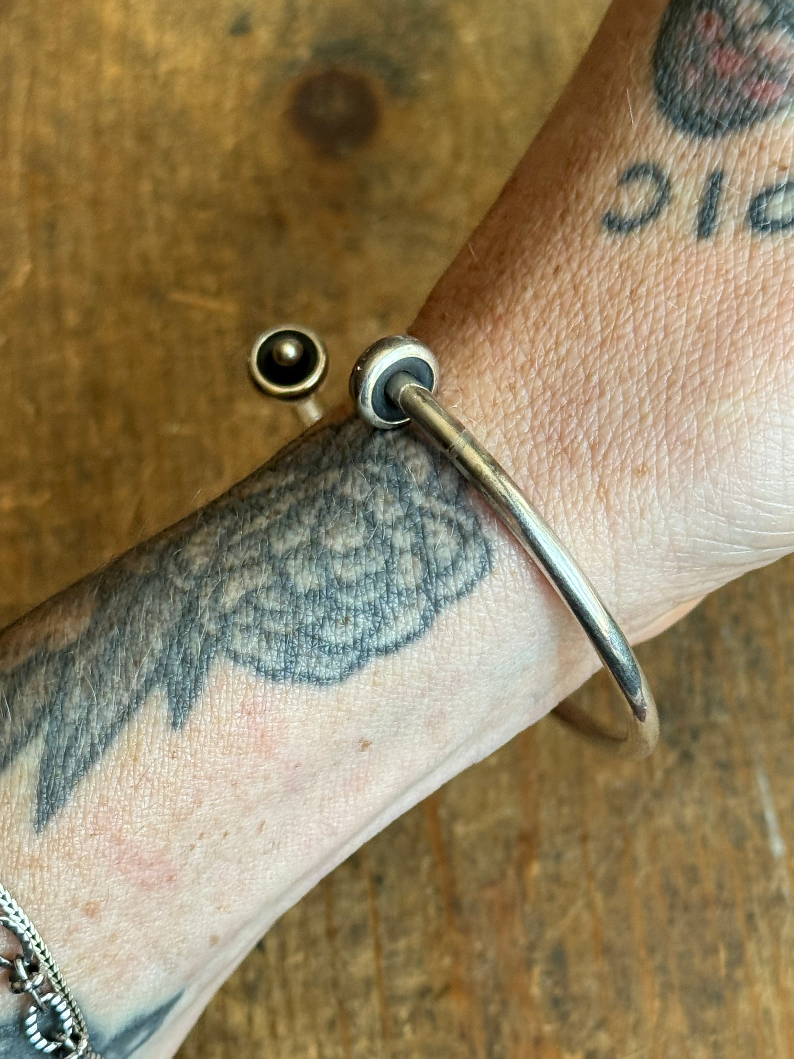 Vintage Sterling Silver Modernist Cuff