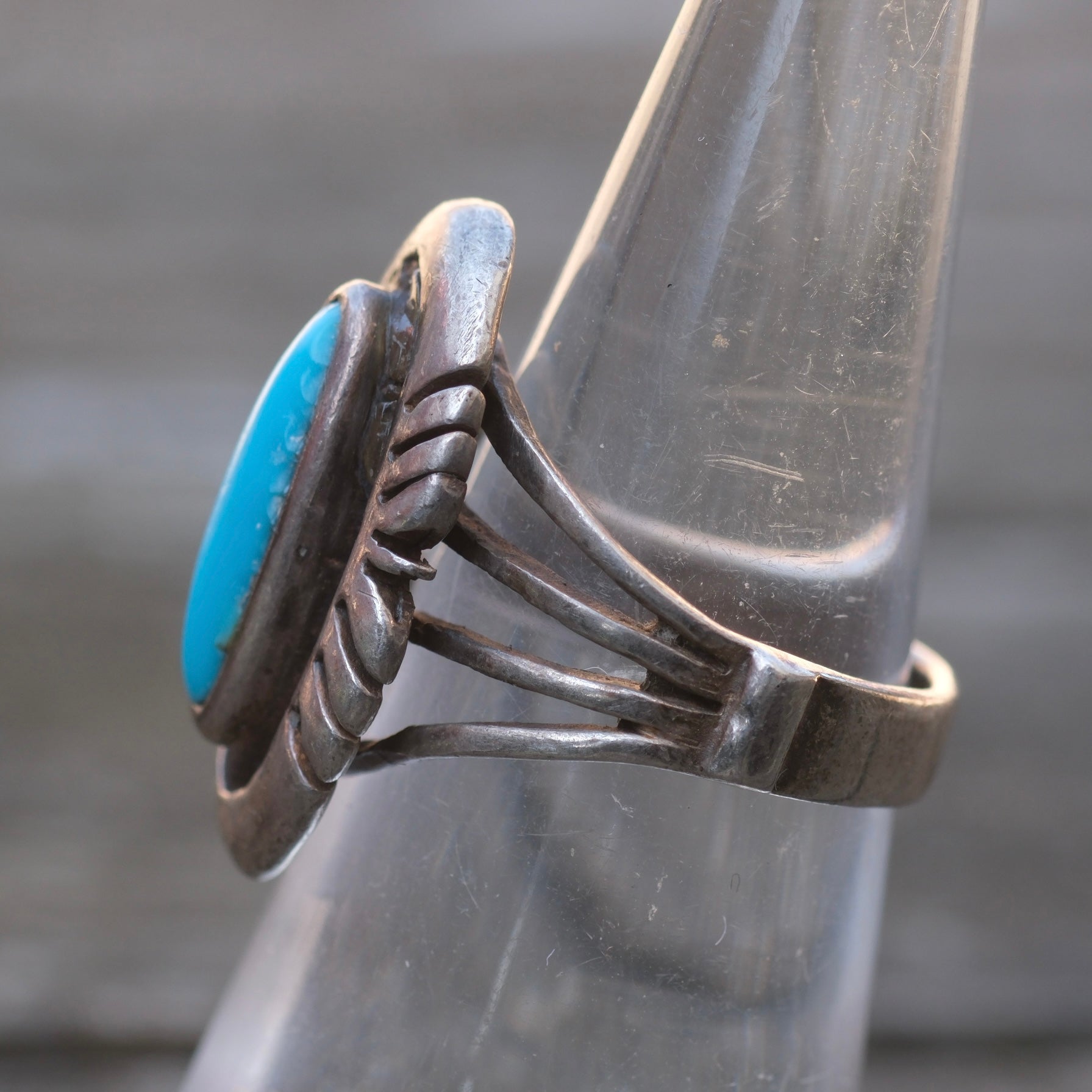 Vintage Sterling Turquoise Ring 5.75