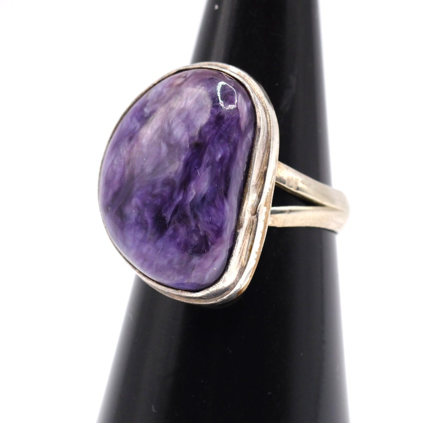 Vintage Sterling Charoite Ring 5.75