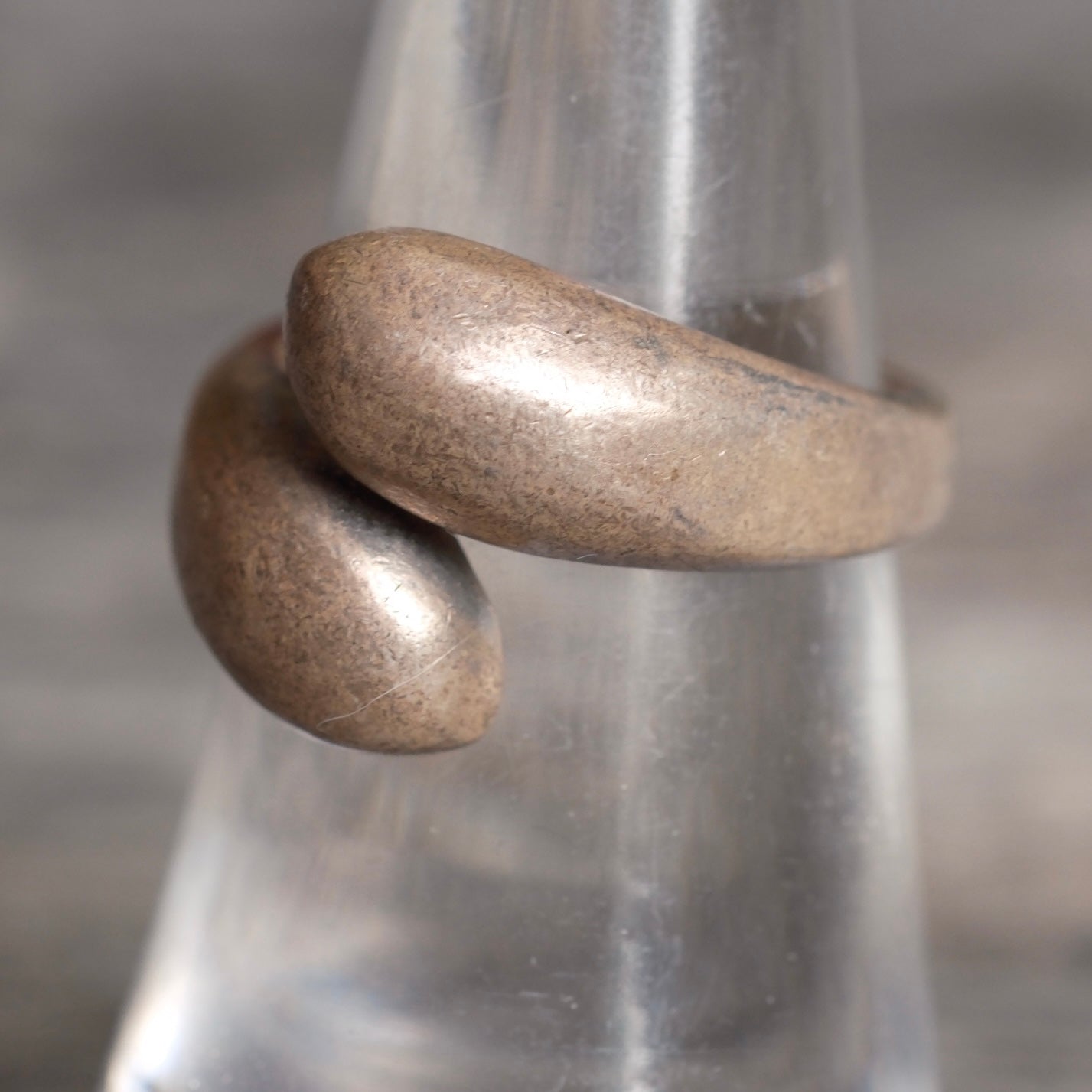 Vintage Sterling Silver Modernist Ring 6.75