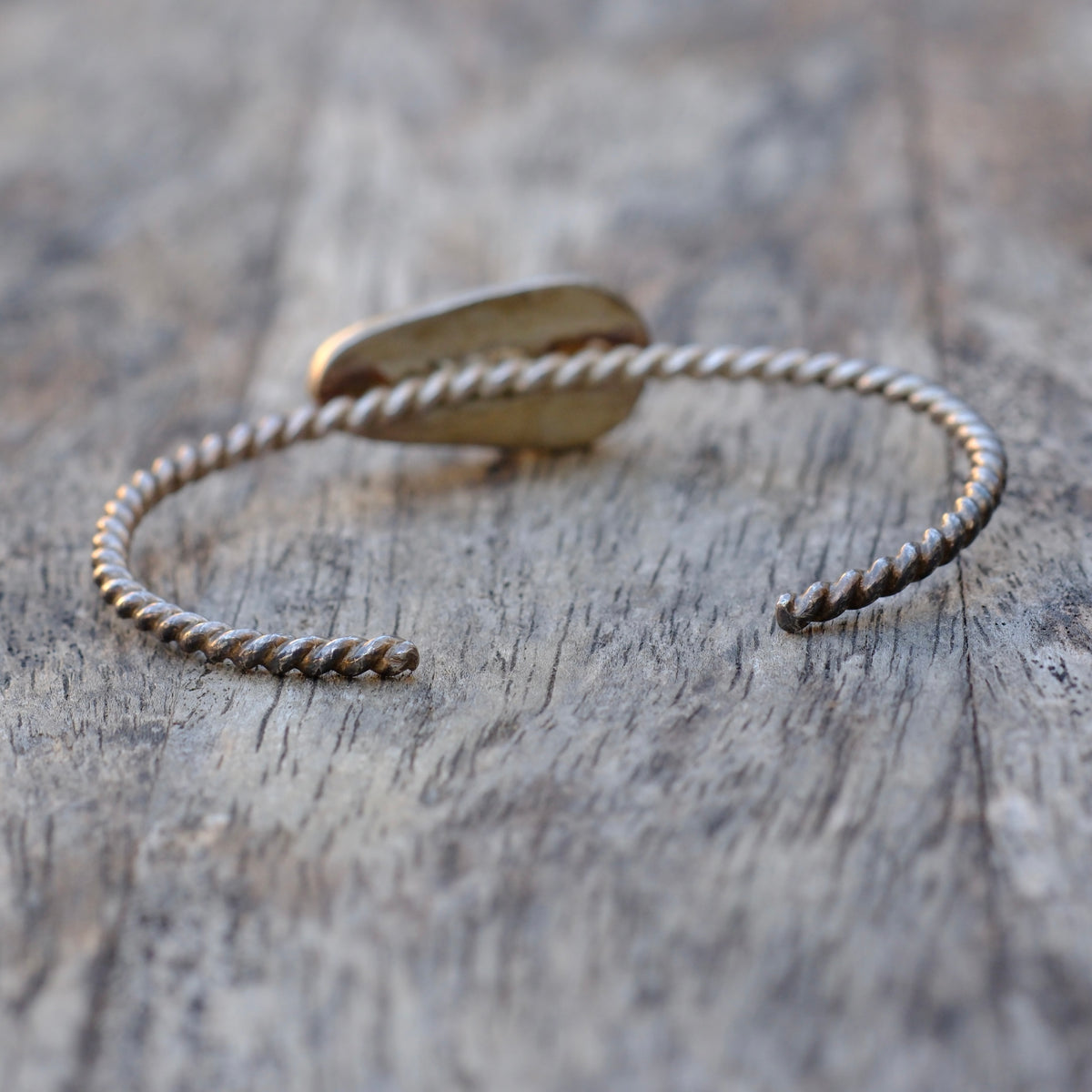 Vintage Sterling Turquoise Twisted Cuff Bracelet