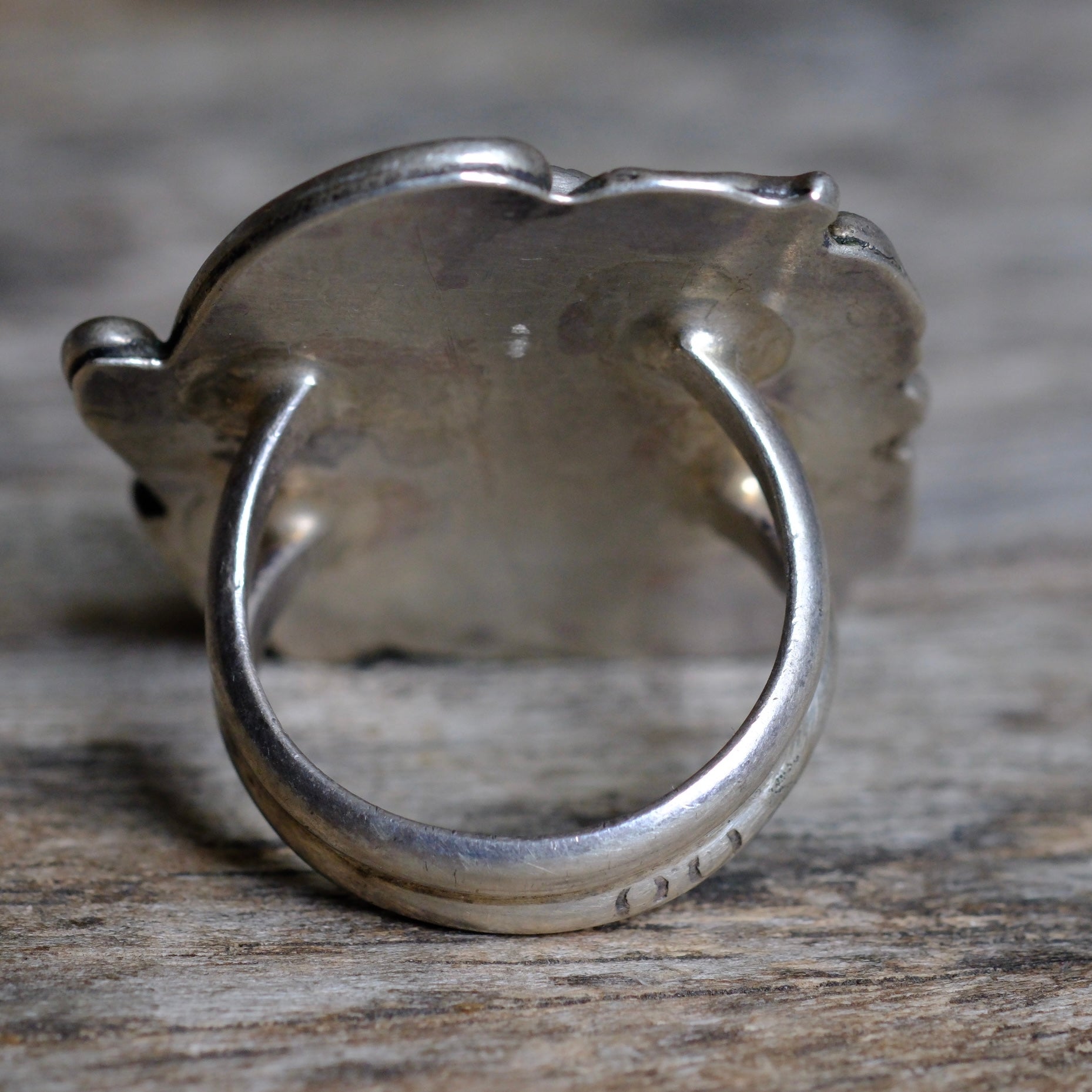 Vintage Sterling Turquoise Ring 7.75