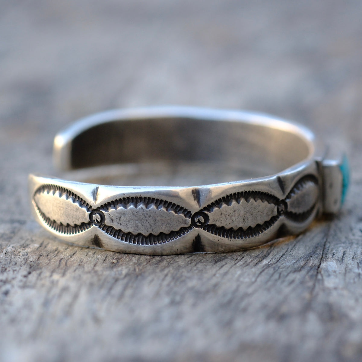 Joe O'Neill Turquoise Stamped Cuff Bracelet