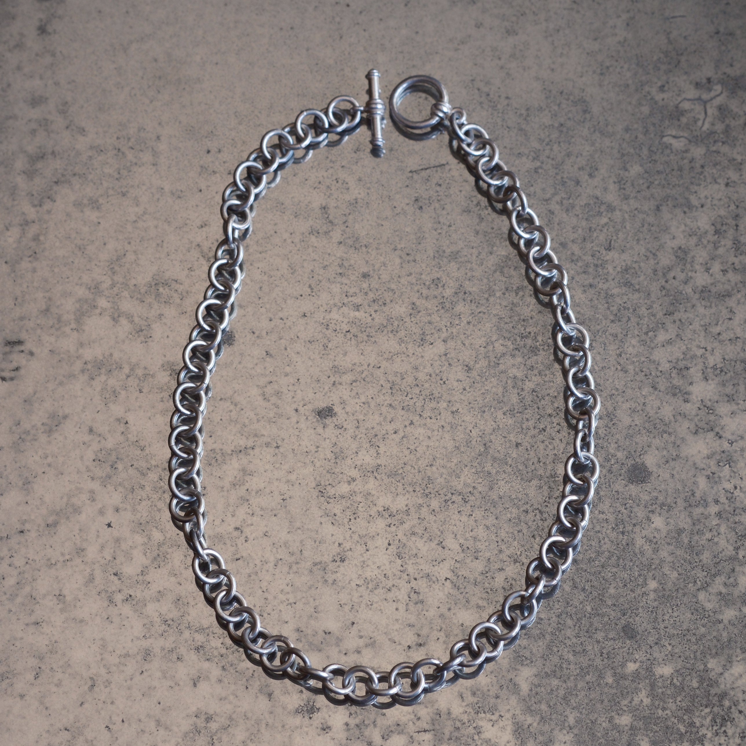Heavy Vintage Sterling Silver Chain Necklace 18"