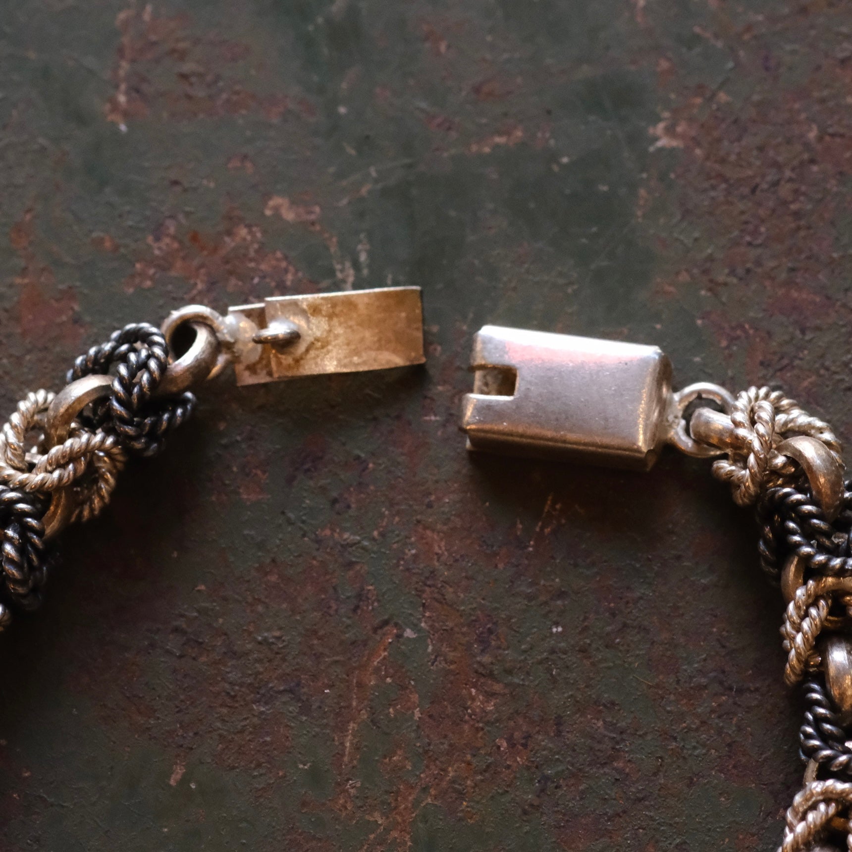 Vintage Sterling 2-Tone Woven Bracelet
