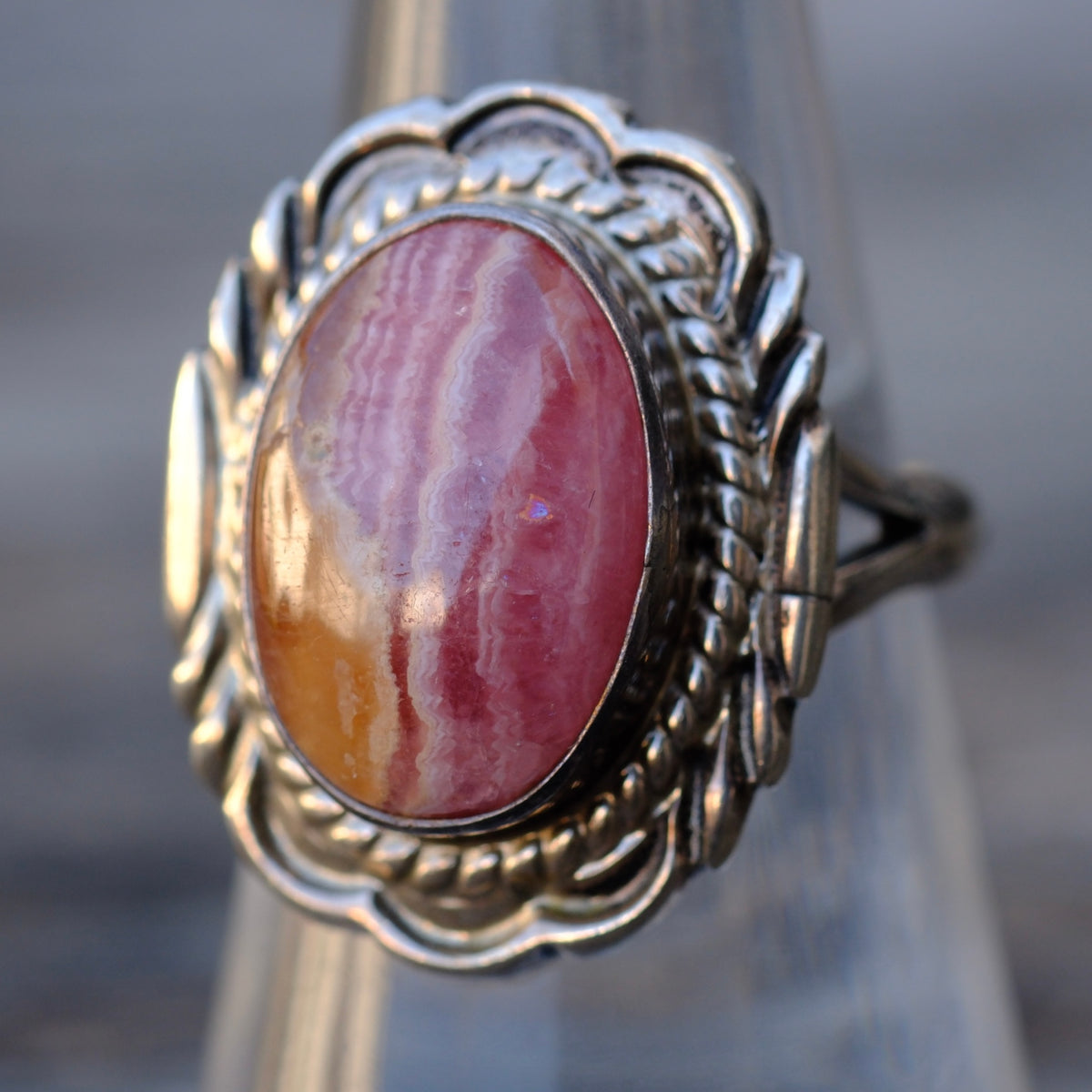 Vintager Sterling Rhodinite Ring 7.5