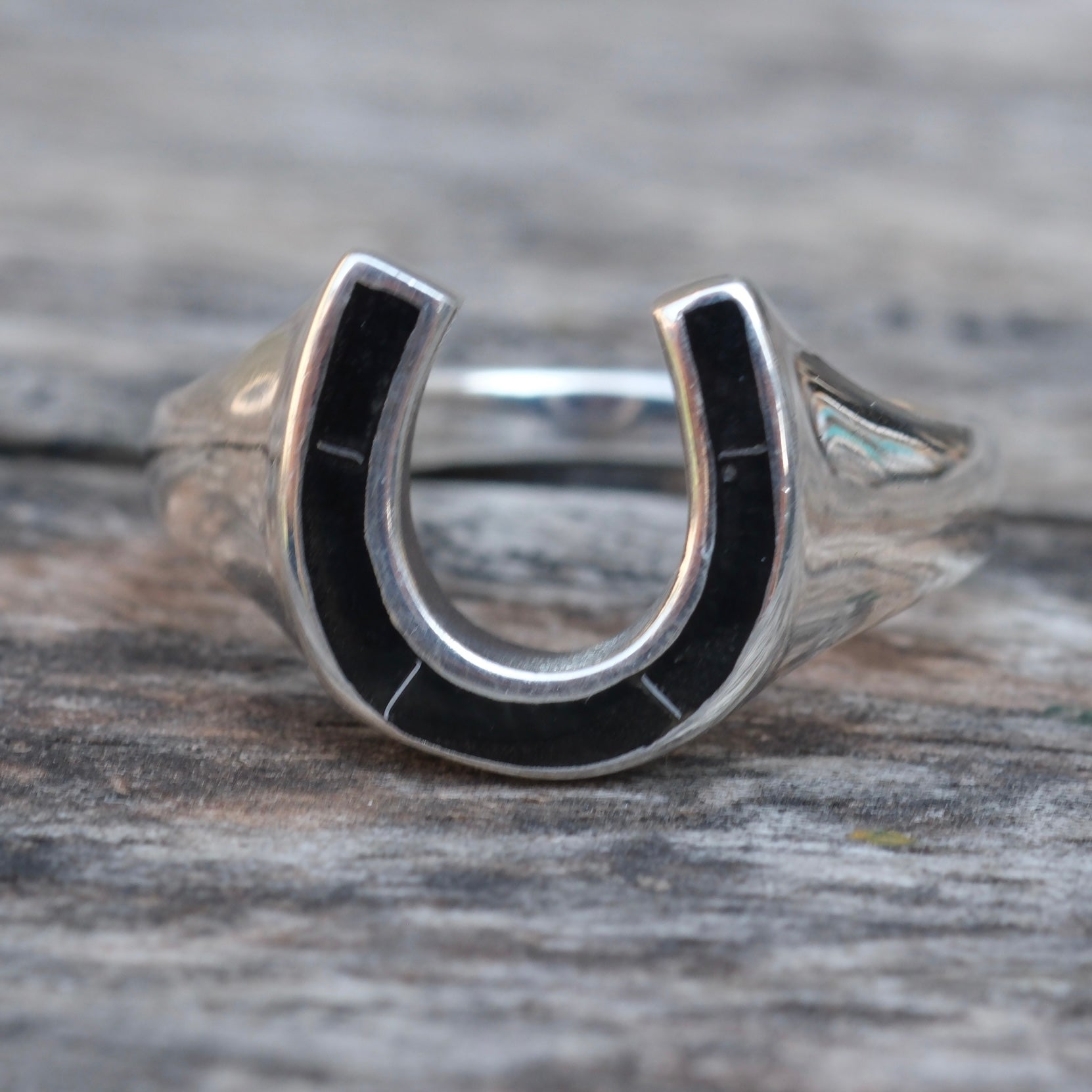 Sterling Silver Lucky Horseshoe Ring 10.5