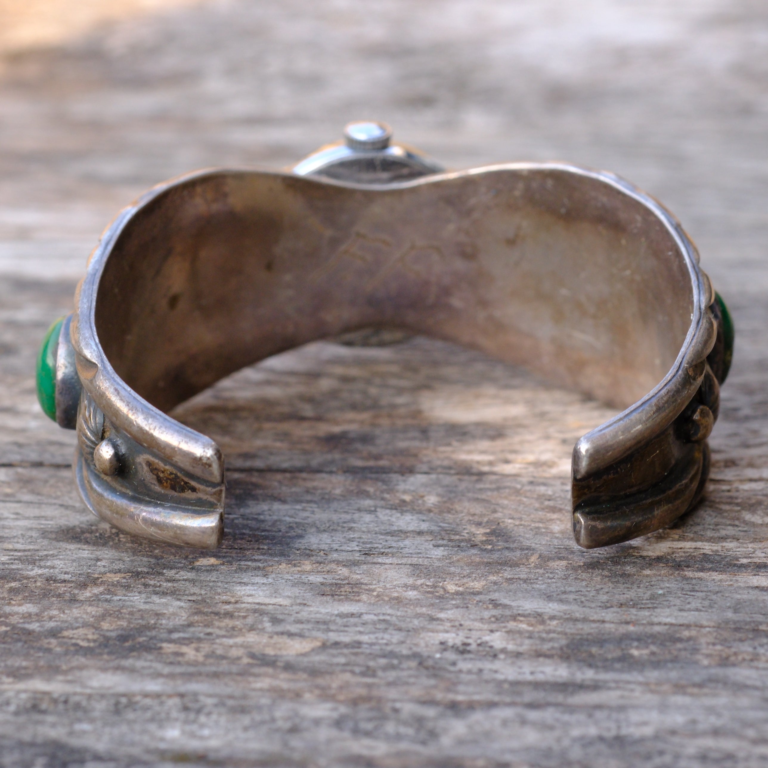 Vintage Sterling Turquoise Cuff Watch Cuff Bracelet
