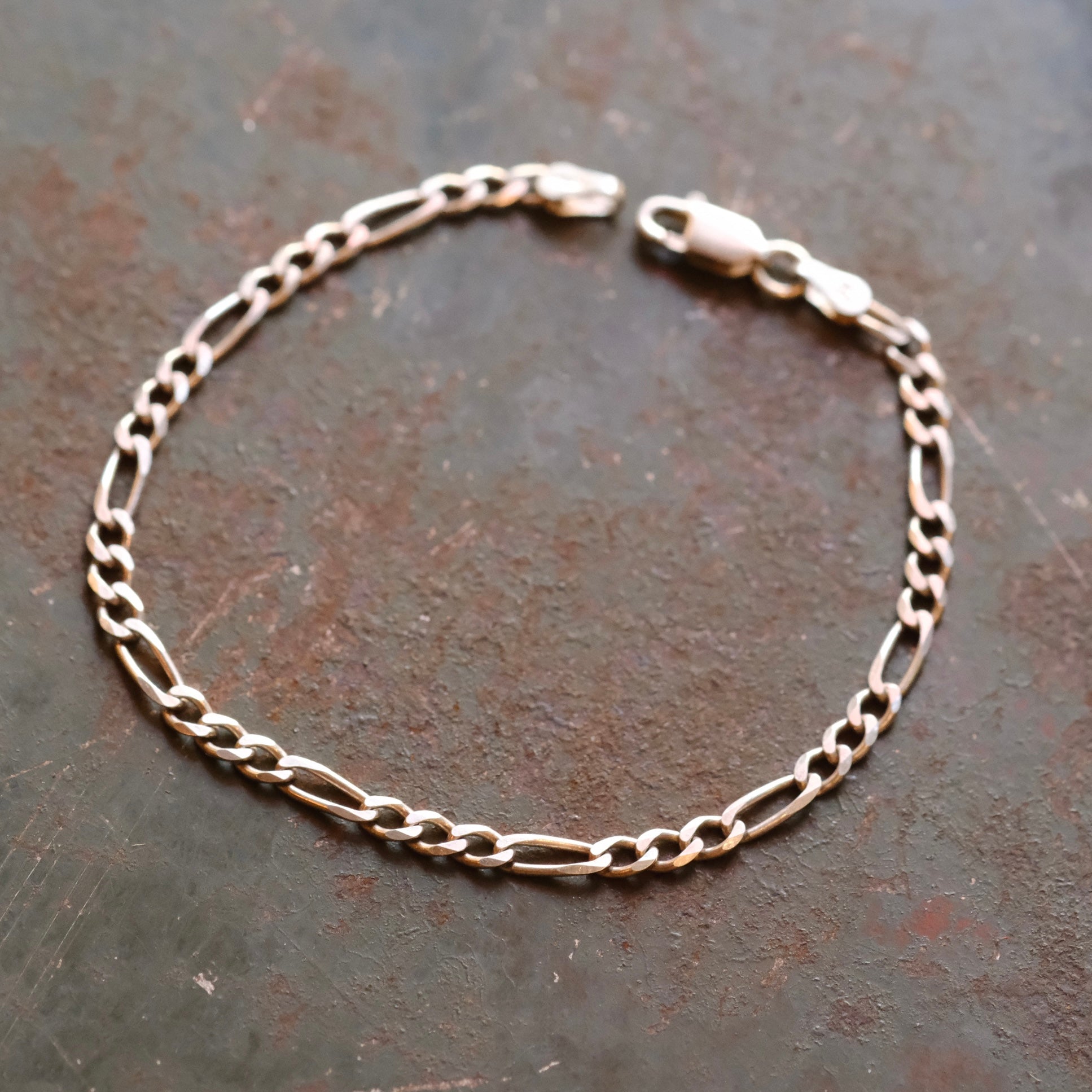 Vintage Sterling Figaro Chain Bracelet