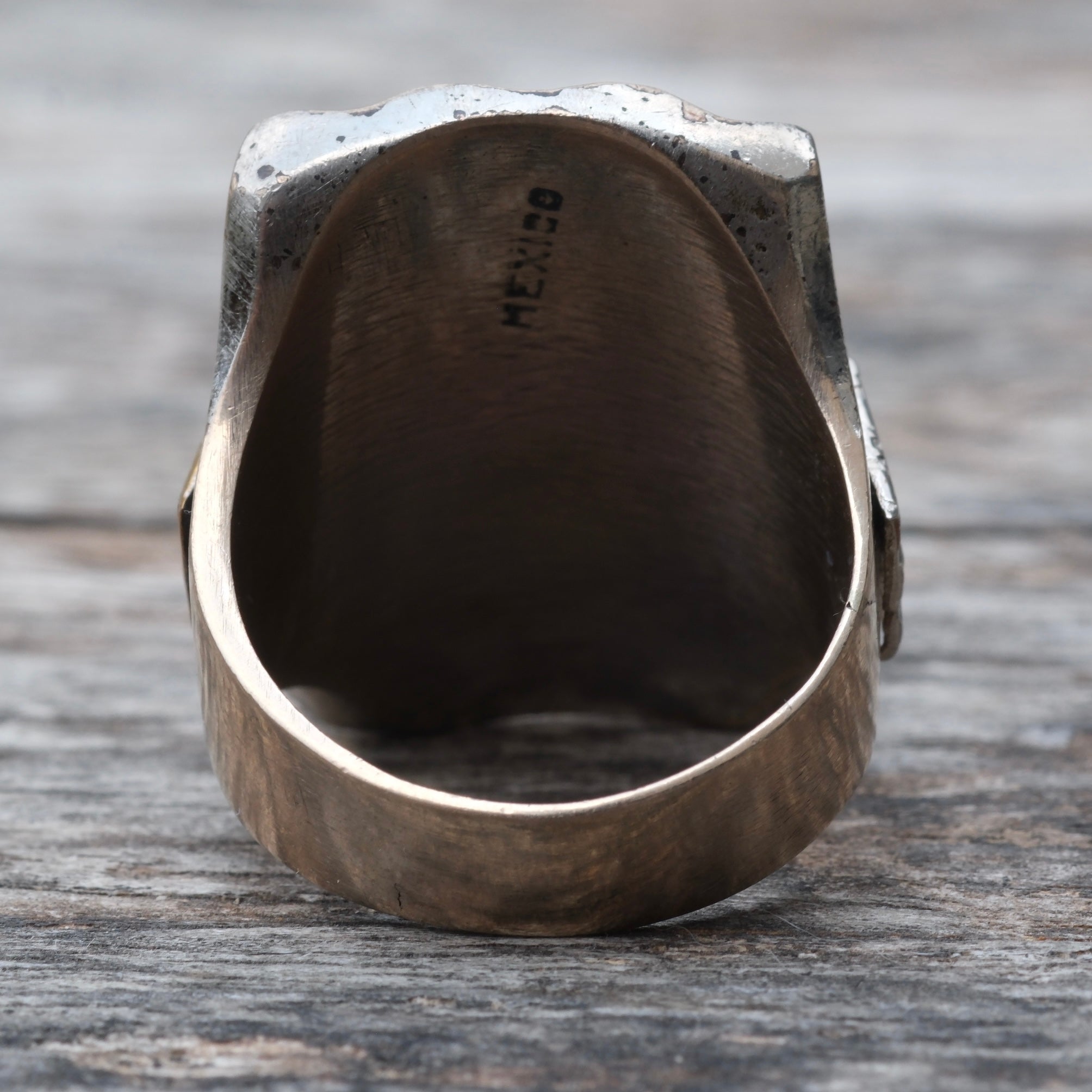 Vintage Mexican Biker Skull Ring 11