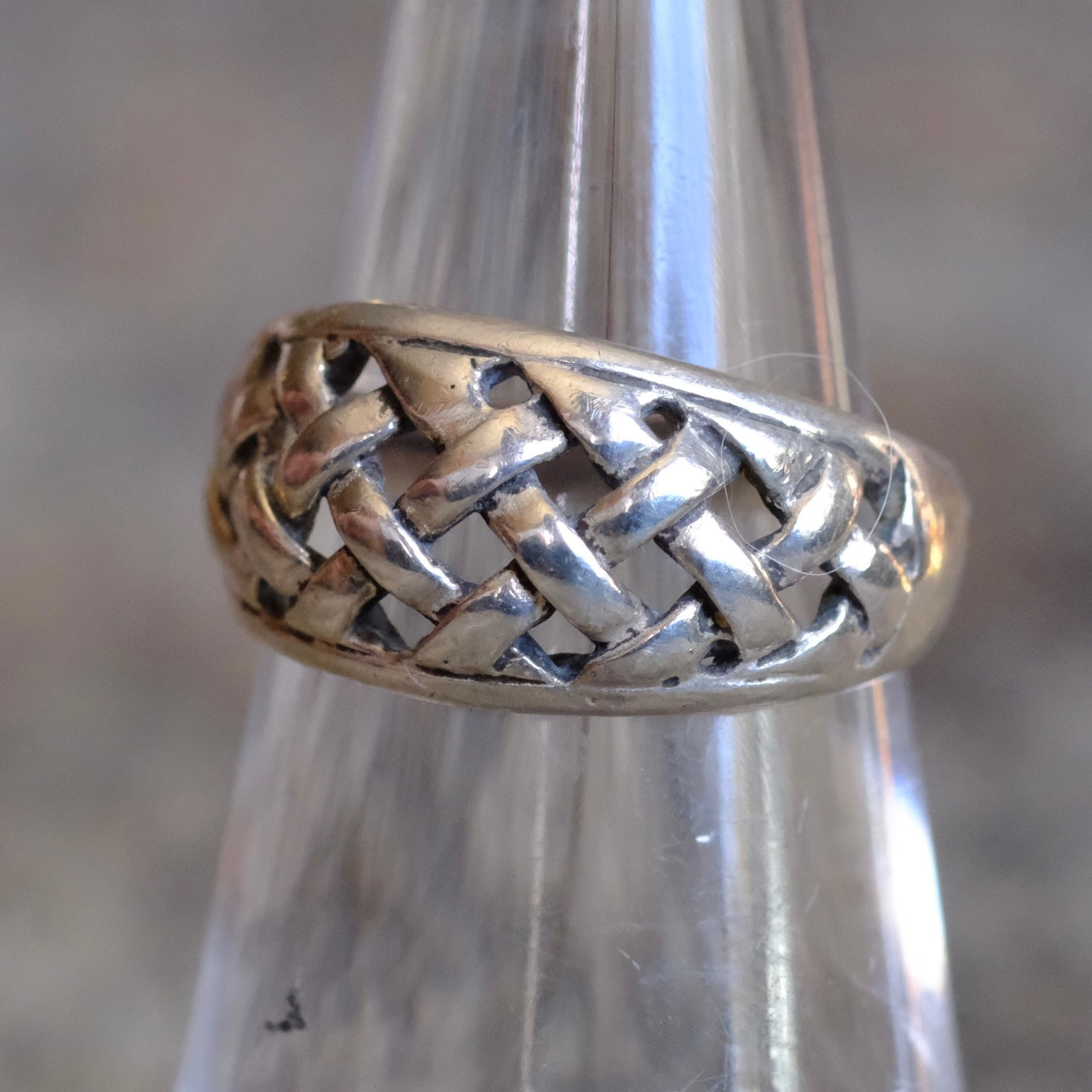 Vintage Sterling Silver Braided Ring 5.75