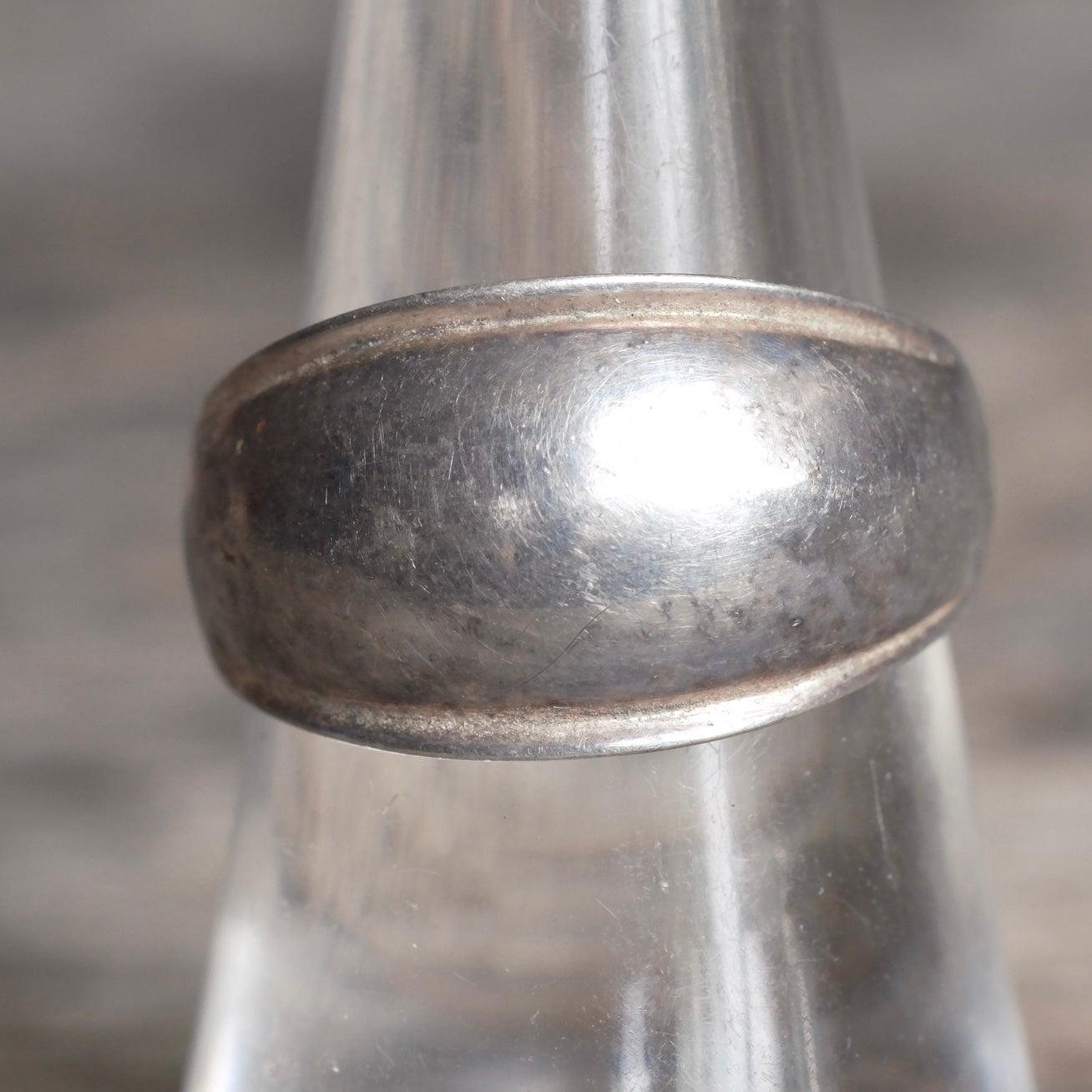Vintage Sterling Silver Modernist Band Ring 8