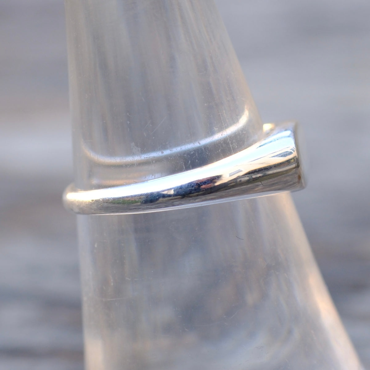 Vintage Sterling Silver Skinny Signet Ring 6.75