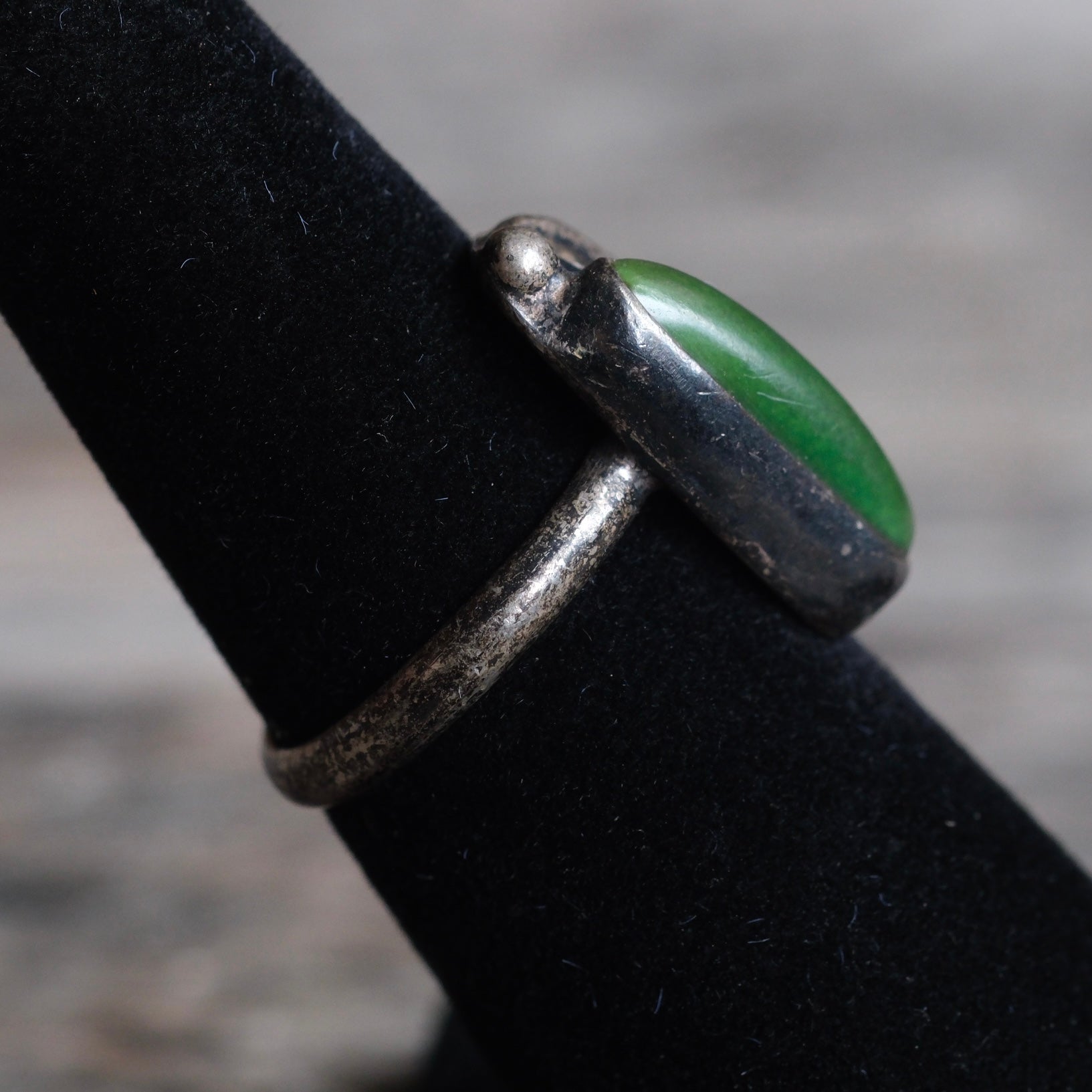 Vintage Sterling Turquoise Feather Ring 5.5