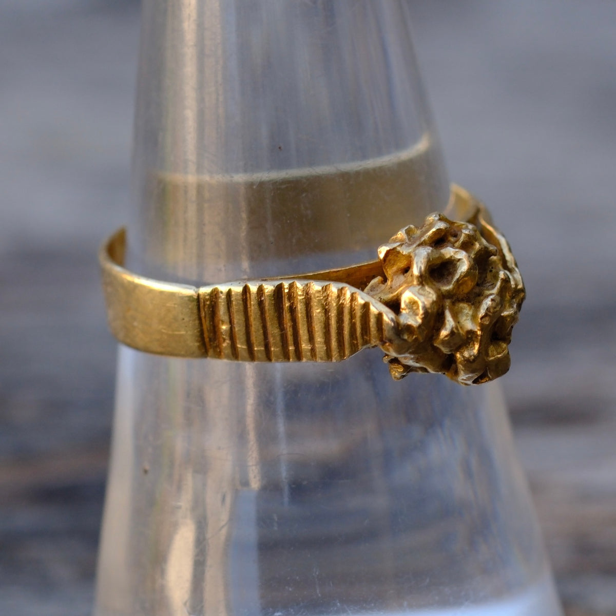 Vintage 14K Gold Nugget Ring 8