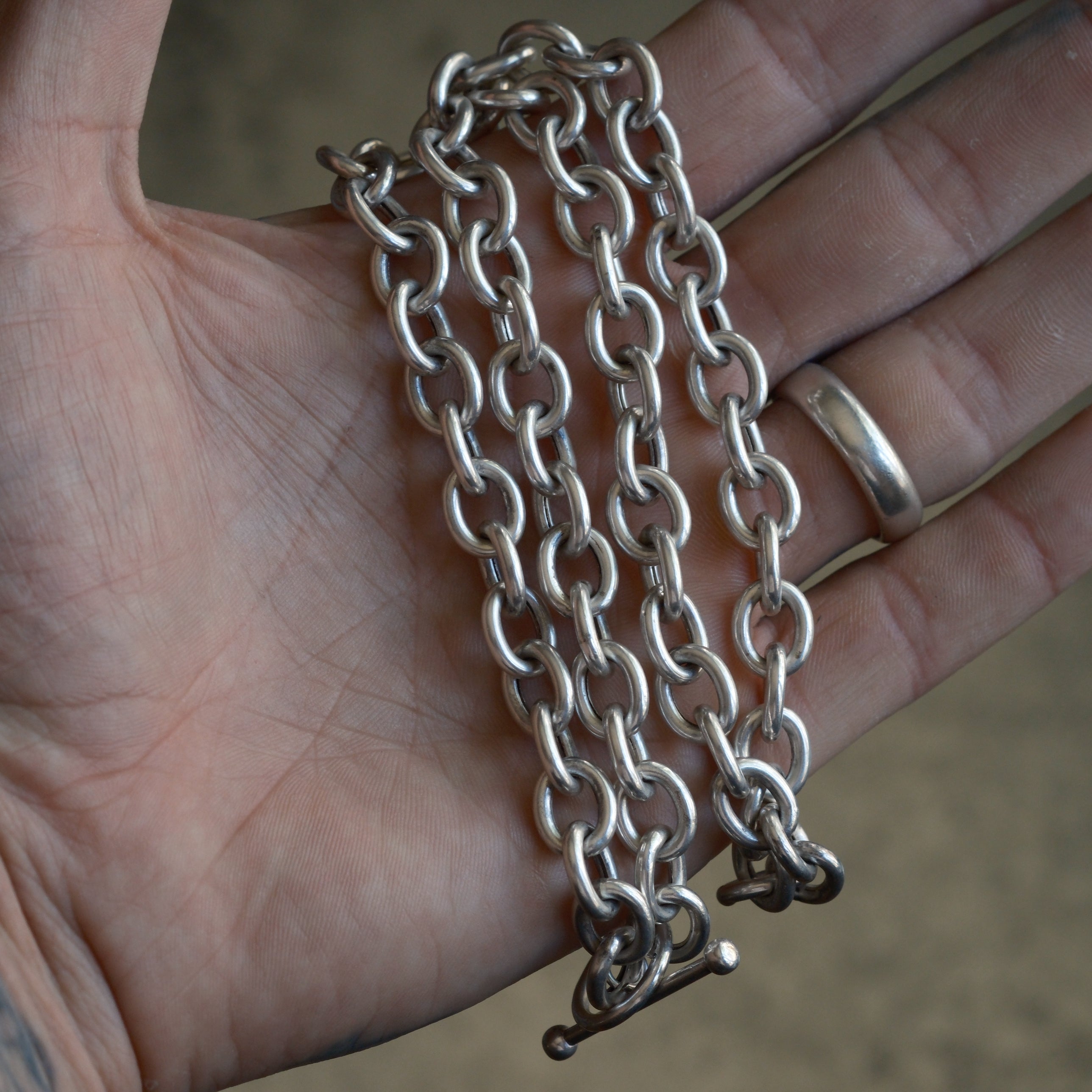 Vintage Sterling Silver Chain Necklace 20"