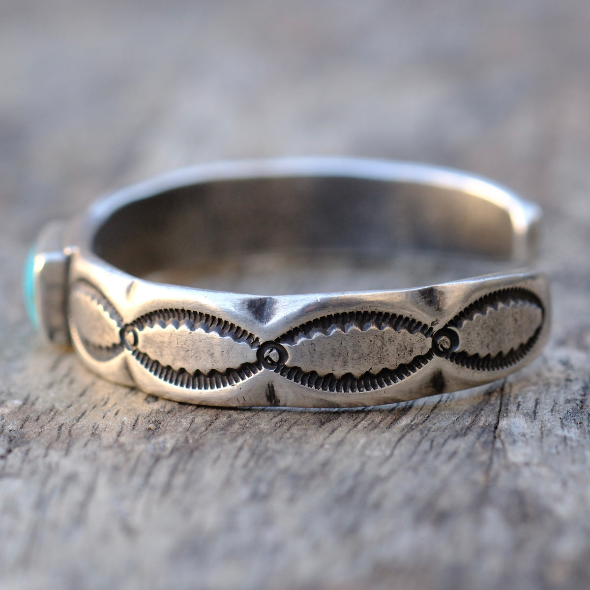 Joe O'Neill Turquoise Stamped Cuff Bracelet