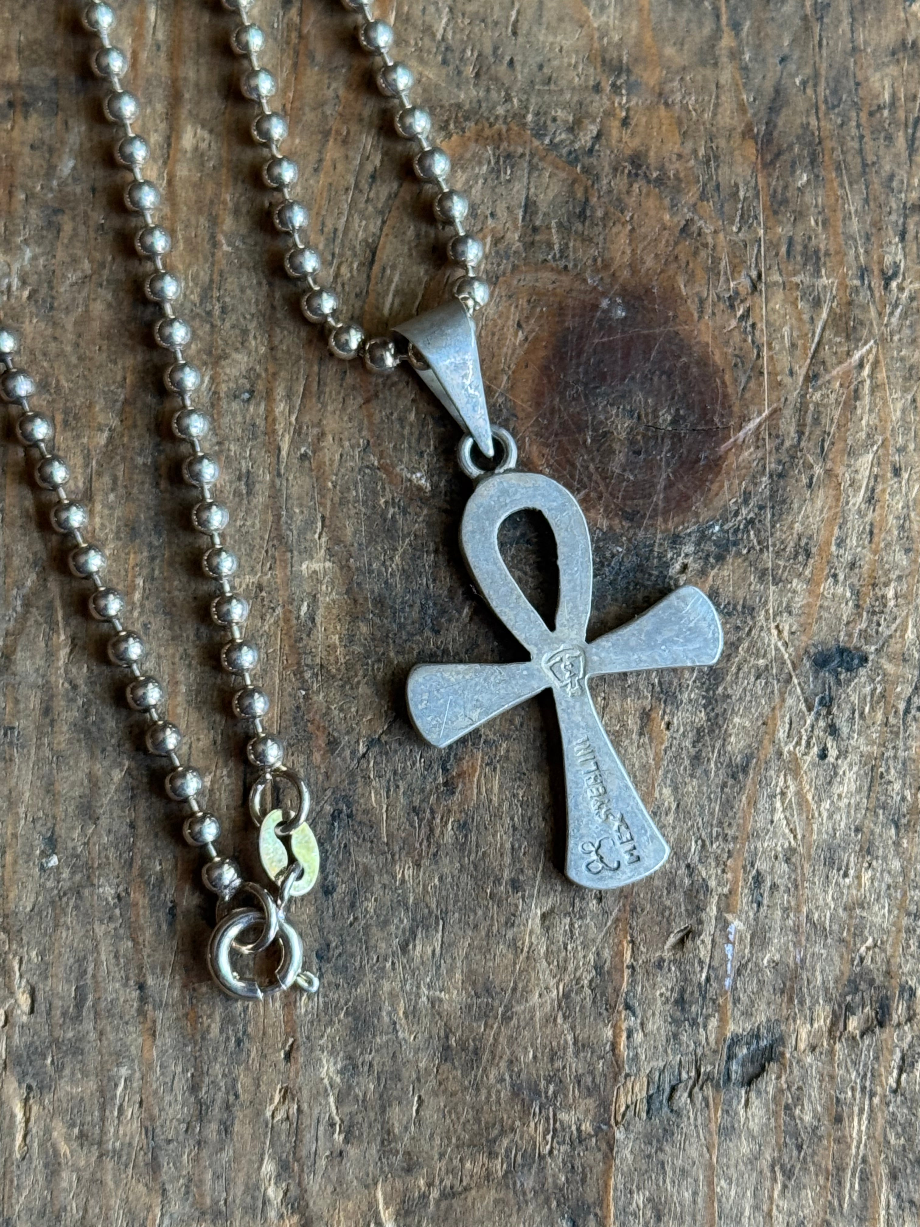 Vintage Sterling Silver Ankh Necklace