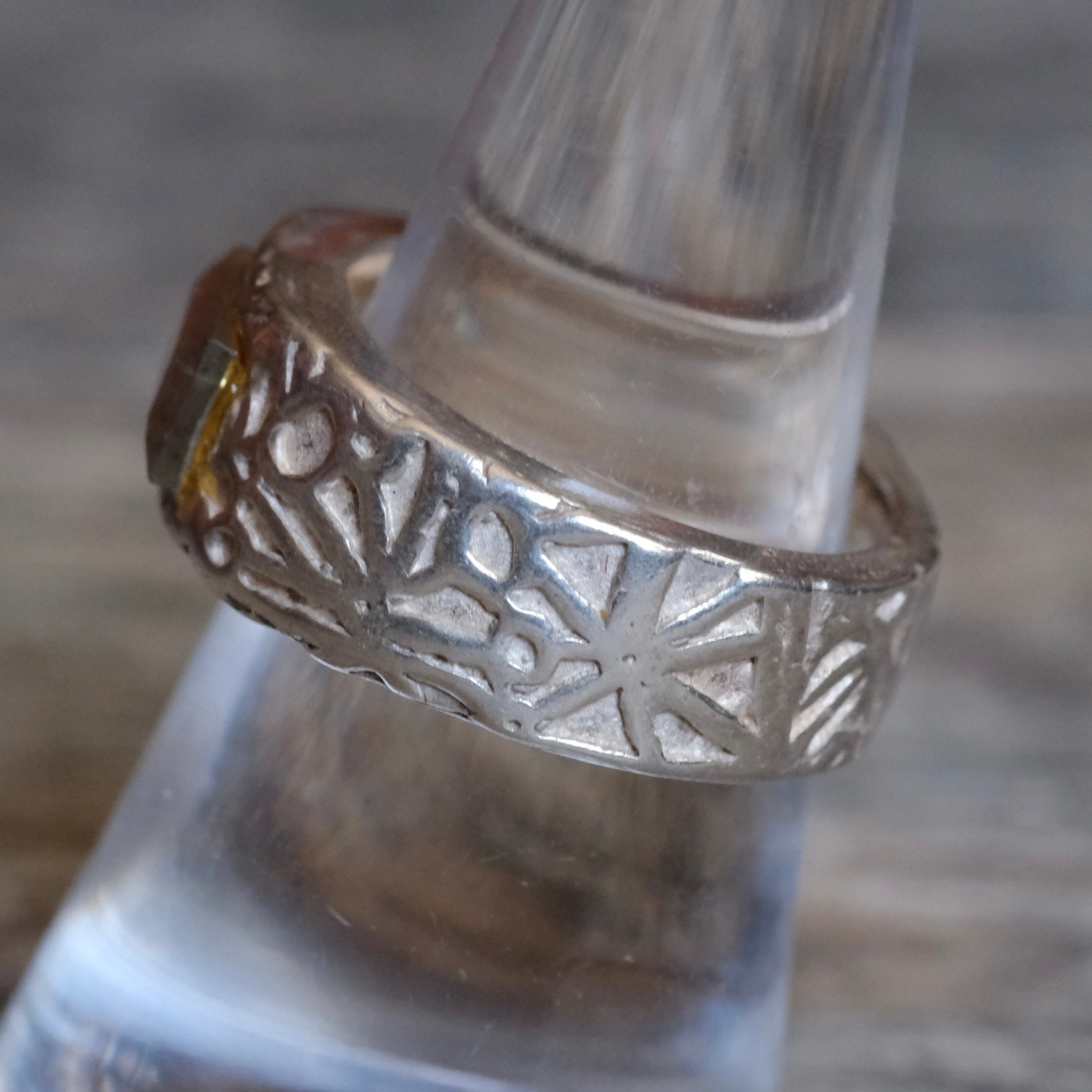 Vintage Sterling Labradorite Ring 8.25