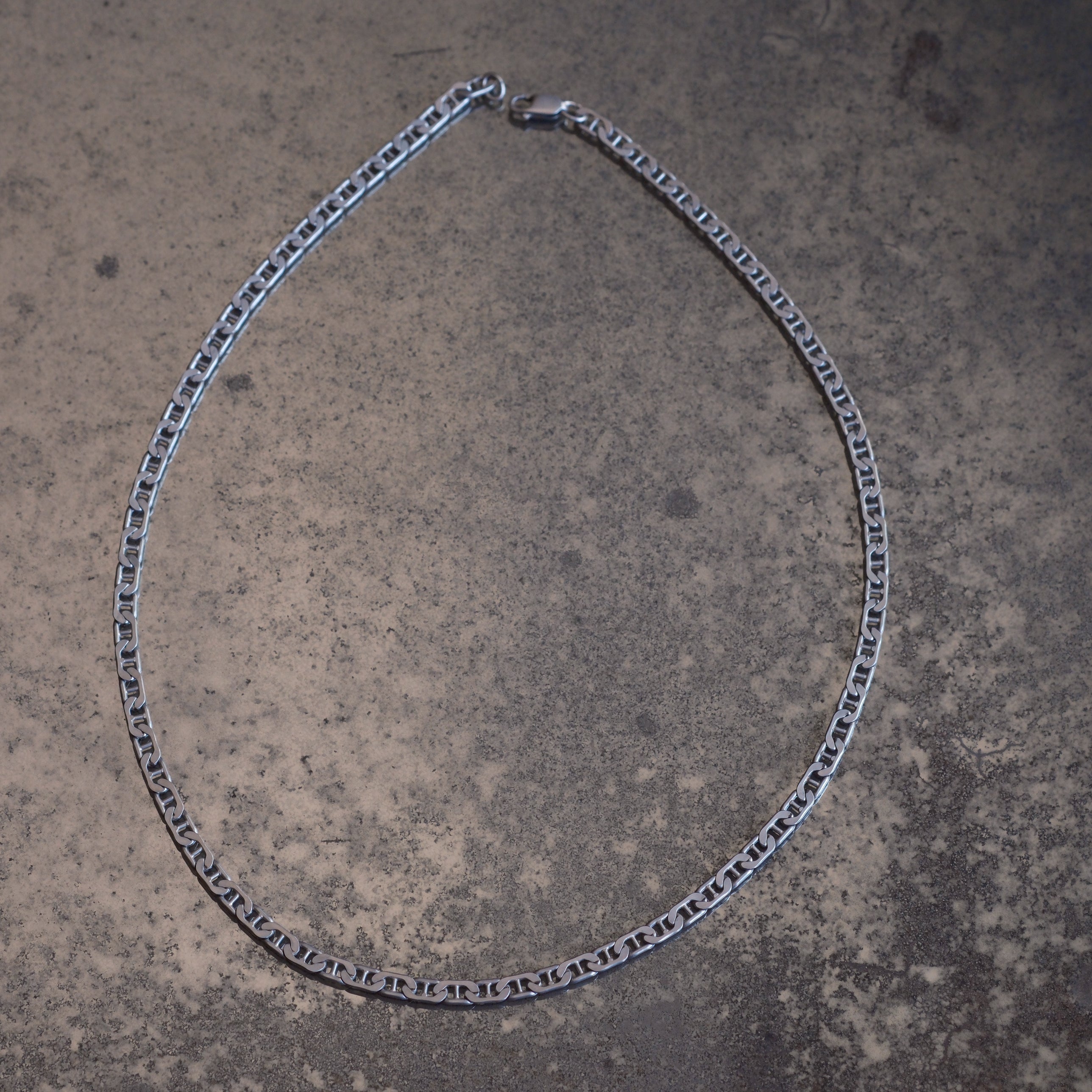 Vintage Sterling Silver Mariner Chain Necklace 20"