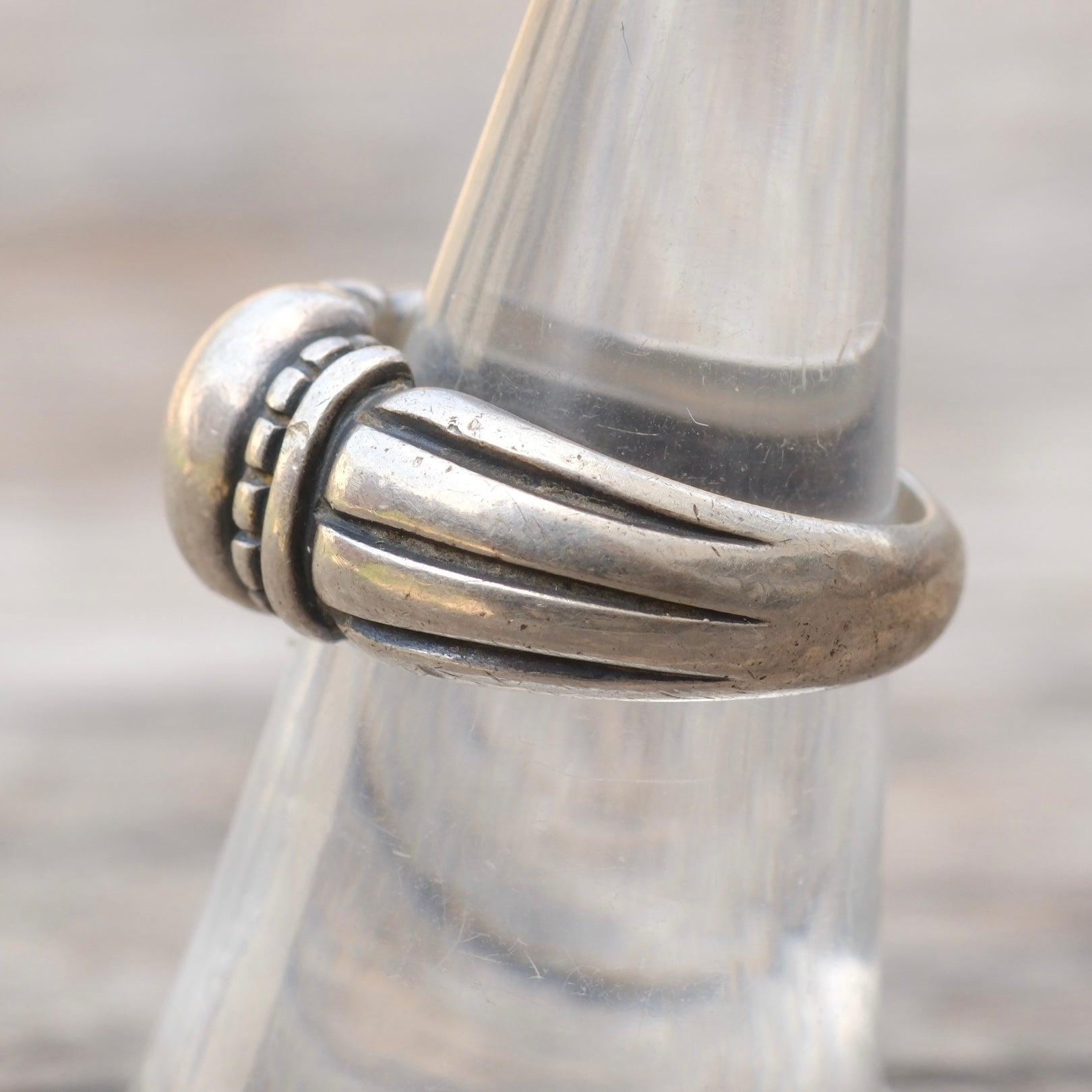 Vintage Sterling Silver Band Ring 6.75