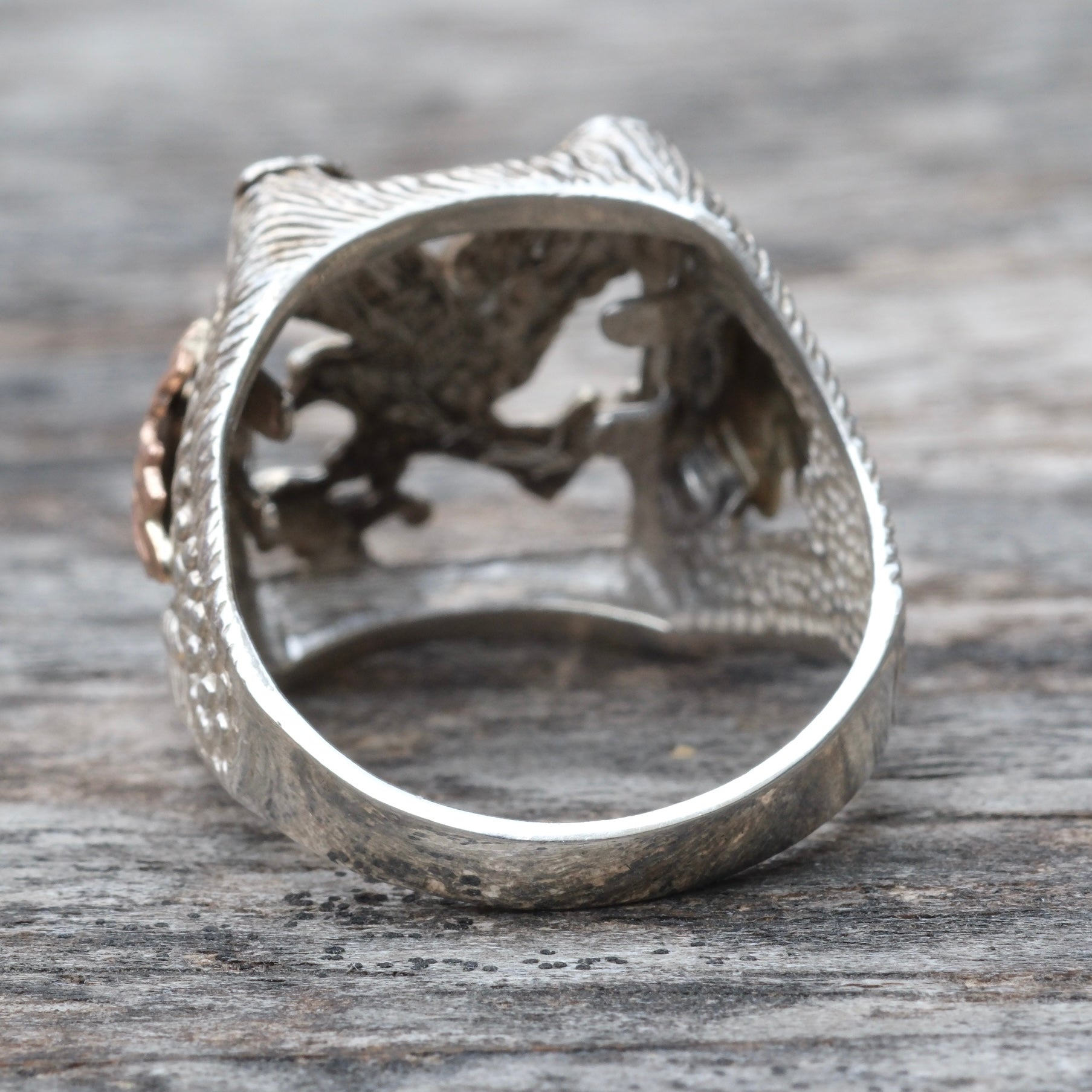 Vintage Sterling Eagle Signet Ring 9.25